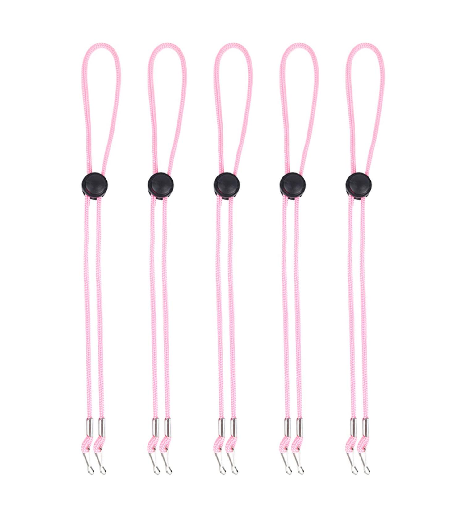 Adjustable Mask Holder - 5 Pack Behind Head - Anti-Slip Face Mask Lanyard for Adults & Kids (Pink) - Buy Online on GoSupps.com