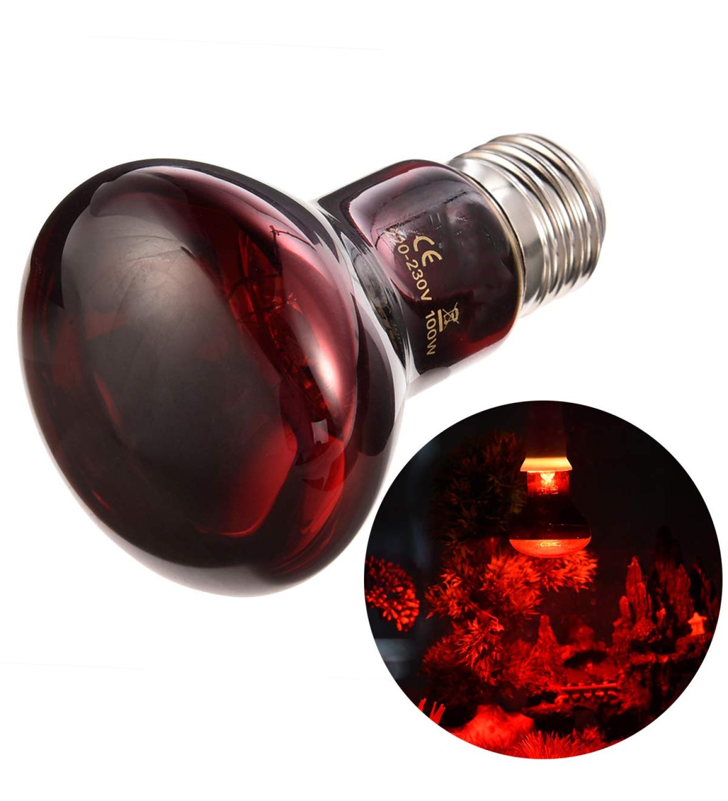 E27 Reptile Light Bulb Amphibians Basking Bulbs Heat Lamps Reptile Heat Light Far-Infrared Basking Spot Lamp UVA Heat Lamp Bulb for Bearded Dragon Turtle Chickens Puppies 100W - Buy Online on GoSupps.com