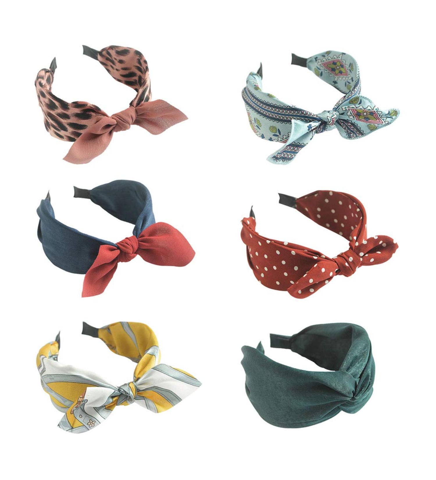 LZYMSZ Knotted Headbands for Women - 6pcs Wide Stripes & Floral Print Hair Hoops - Buy Online on GoSupps.com
