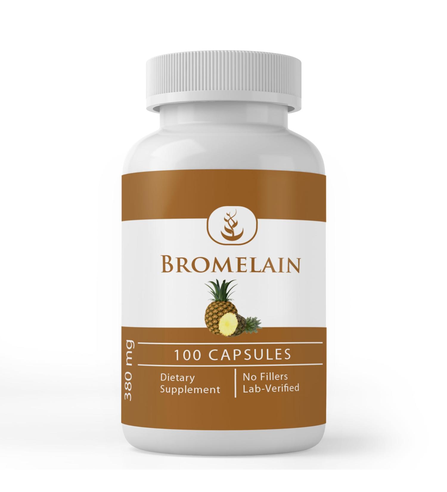 Pure Original Ingredients Bromelain (100 Capsules) Always Pure No Additives or Fillers Lab Verified 1 Count (Pack of 100) - Buy Online on GoSupps.com