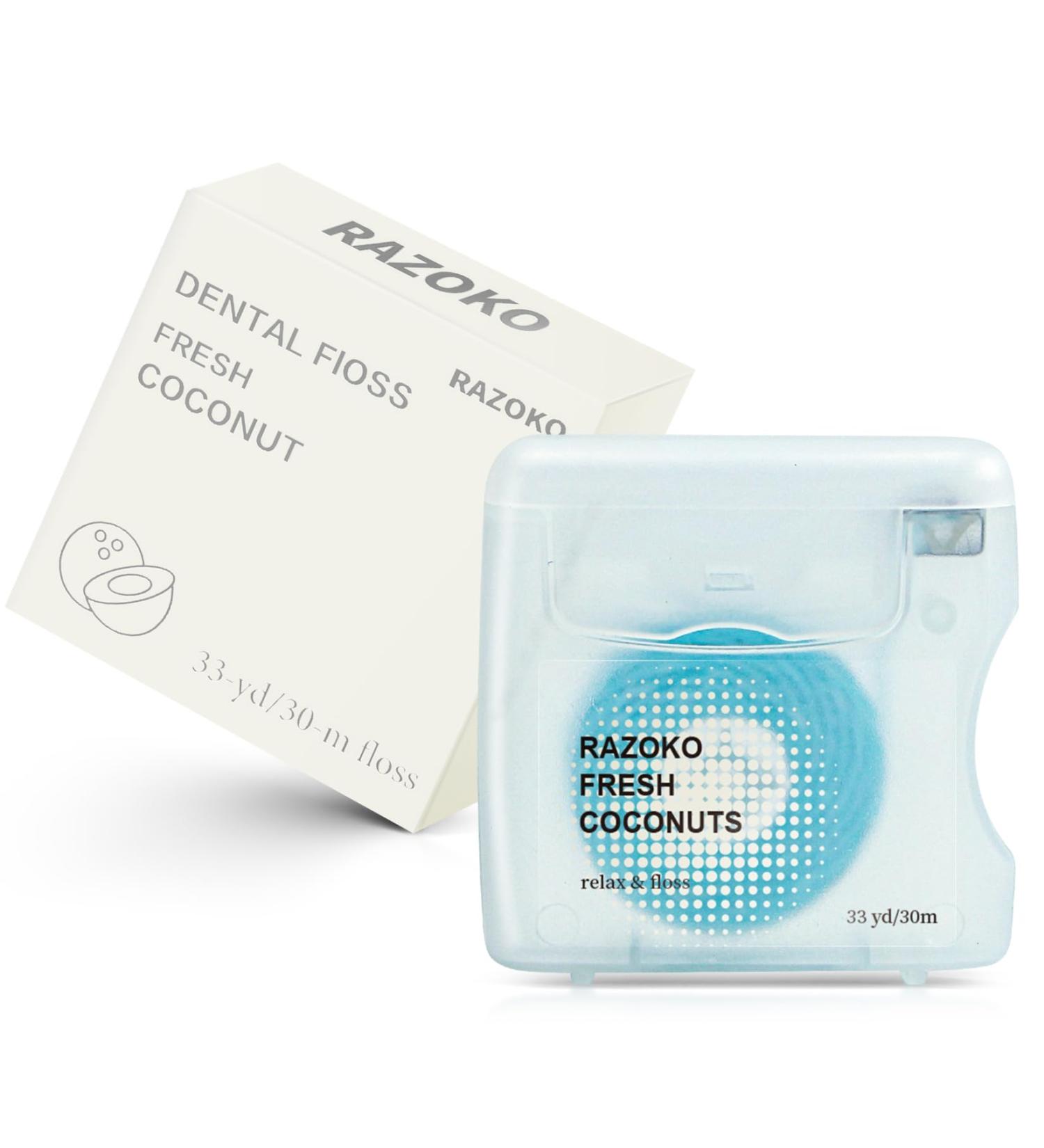 Organic Coconut Oil Infused Dental Floss - Vegan, Cruelty-Free, Orange - 6 Month Supply - Buy Online on GoSupps.com