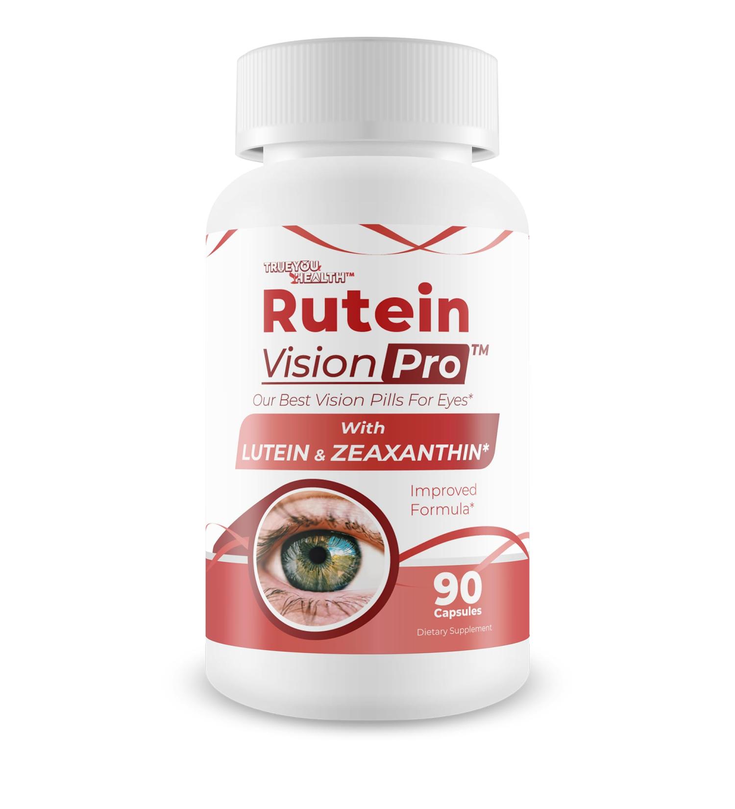 Rutein Vision Pro - Our Best Vision Pills For Eyes - Vitamin A Vision Capsules - Vision Improvement Pills - Rutein Supplement For Eyes - Rutein Eyebright Eye Red Root Hack For Retina Clear Ocular Clog - Buy Online on GoSupps.com