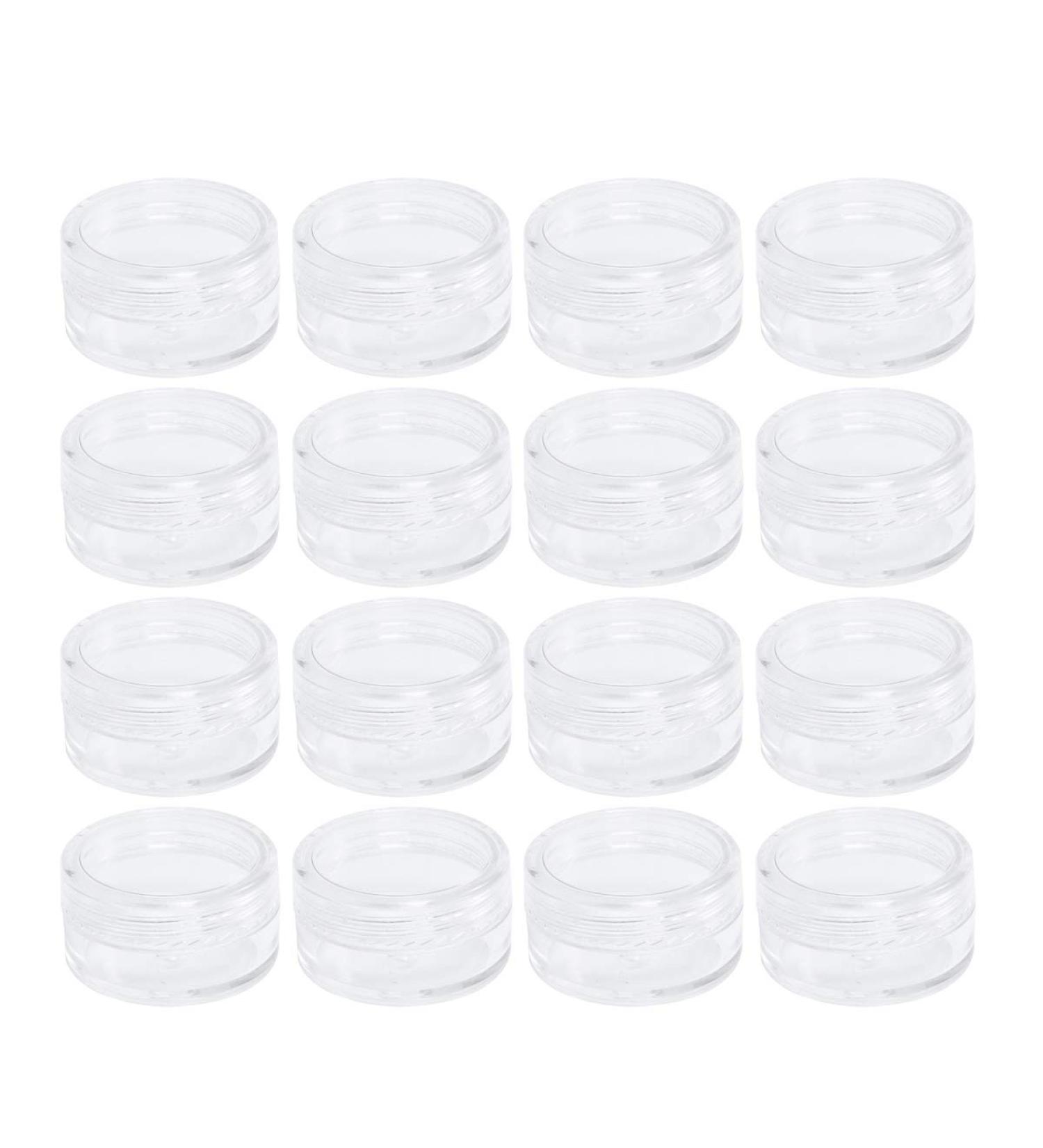 Frcolor 5g 5ml Empty Plastic Round Cosmetic Containers with Lid - 50pcs Transparent Clear - Ideal for Travel & DIY - Buy Online on GoSupps.com