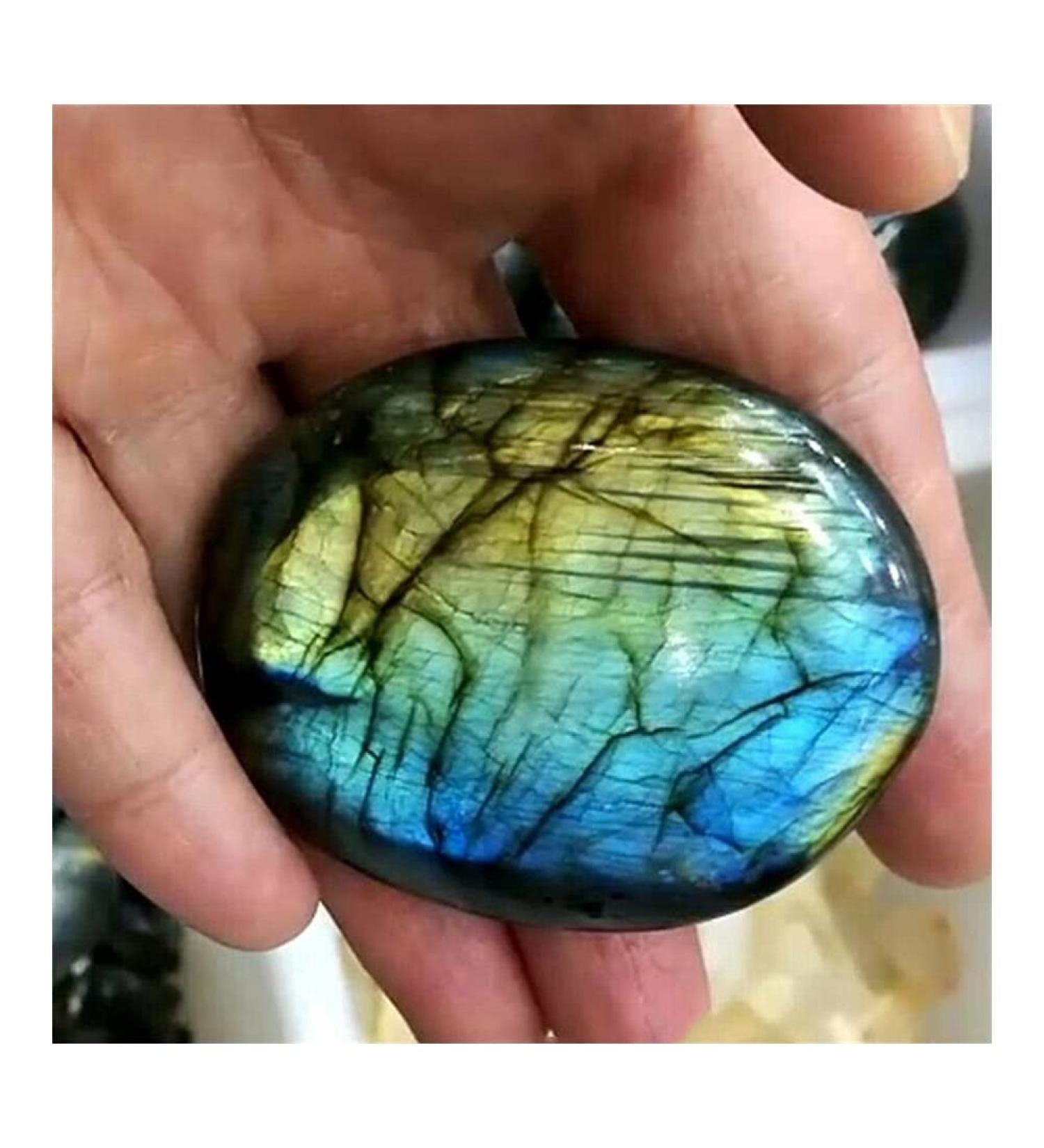 for Natural Labradorite Quartz Crystal Polished Palm Stone Ore Rock Reiki Specimen 40-50mm Stone Mineral Specimen - Buy Online on GoSupps.com