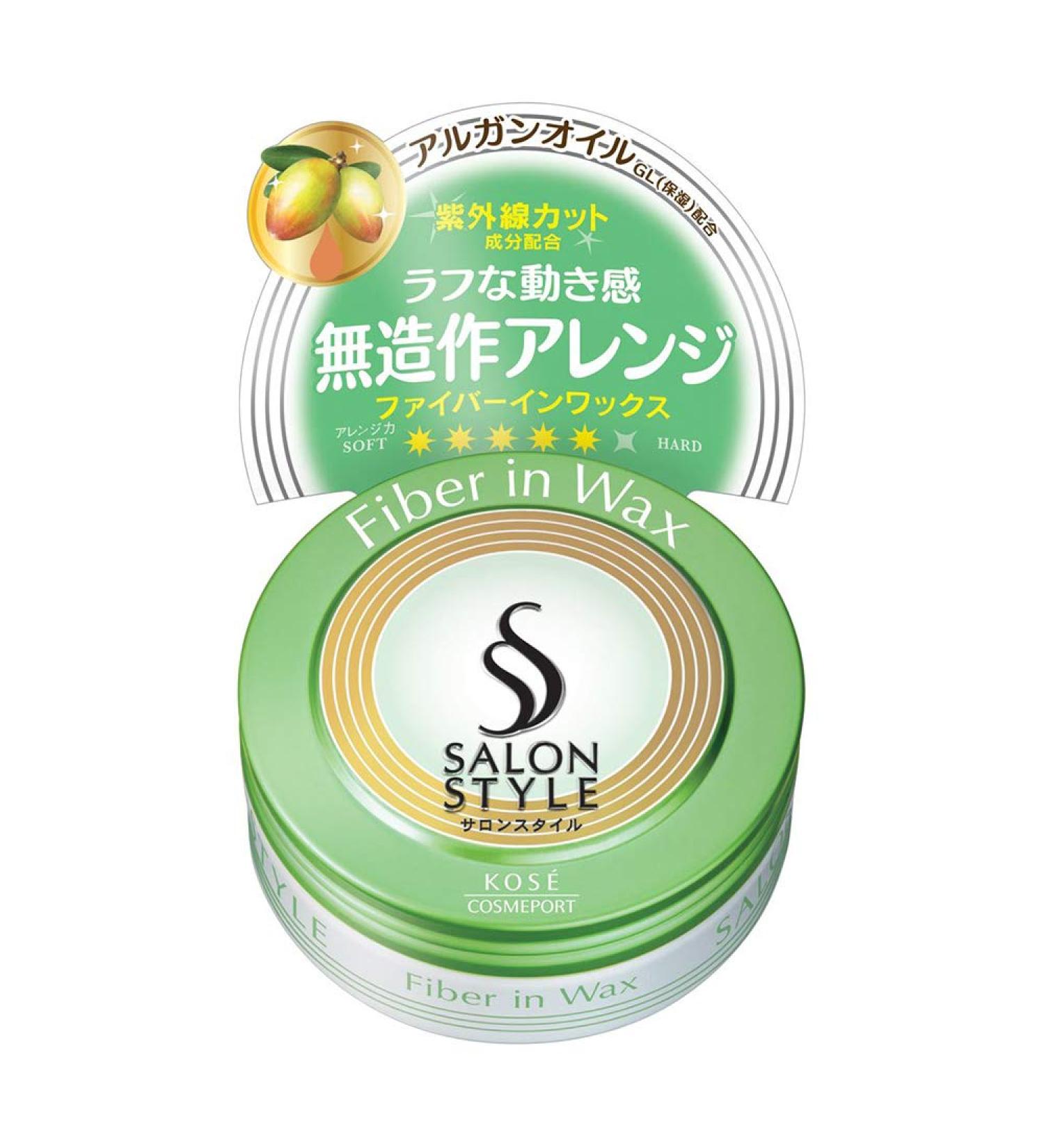 Kose Salon Style Hair Wax 72g - Fiber In (Green Tea Set)