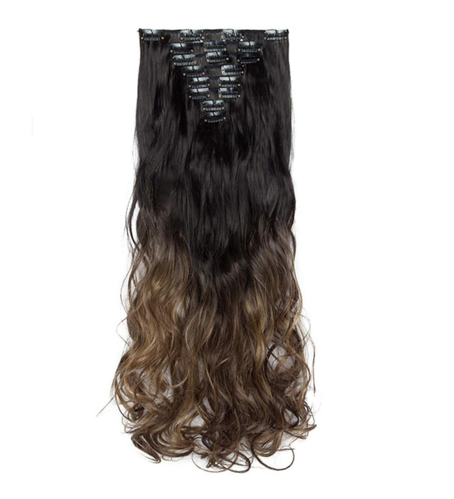 24 Inch Clip-In Hair Extensions - 8pcs Synthetic Wig Clips - High Temperature Fiber - Long Hair Clip Extensions - Buy Online on GoSupps.com