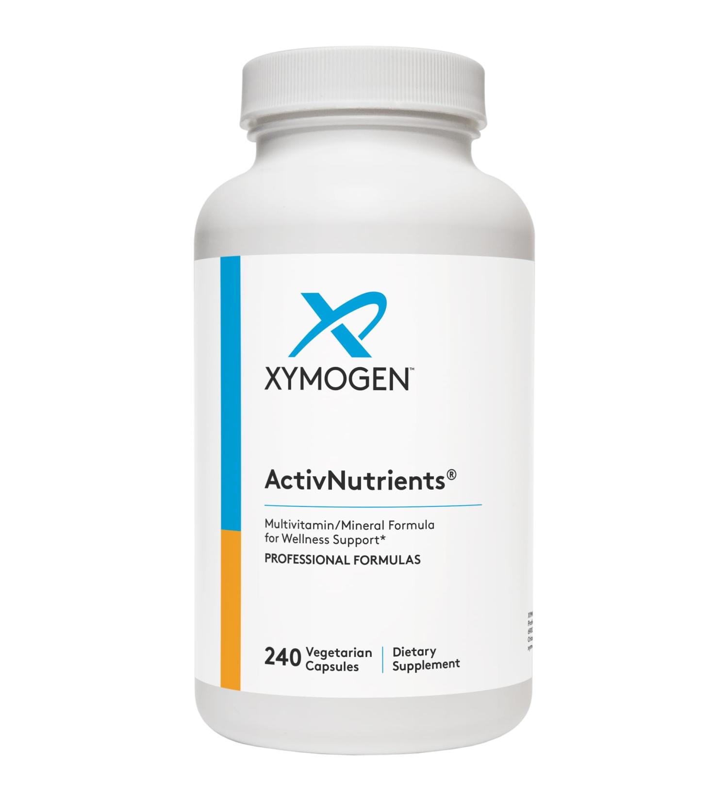 XYMOGEN ActivNutrients with Iron and Copper - Multivitamin Multimineral for Wellness, Immune, Energy and Mood Support - Chelated Minerals + Active B Vitamins with Folate (240 Capsules) 240 Count (Pack of 1) - Buy Online on GoSupps.com