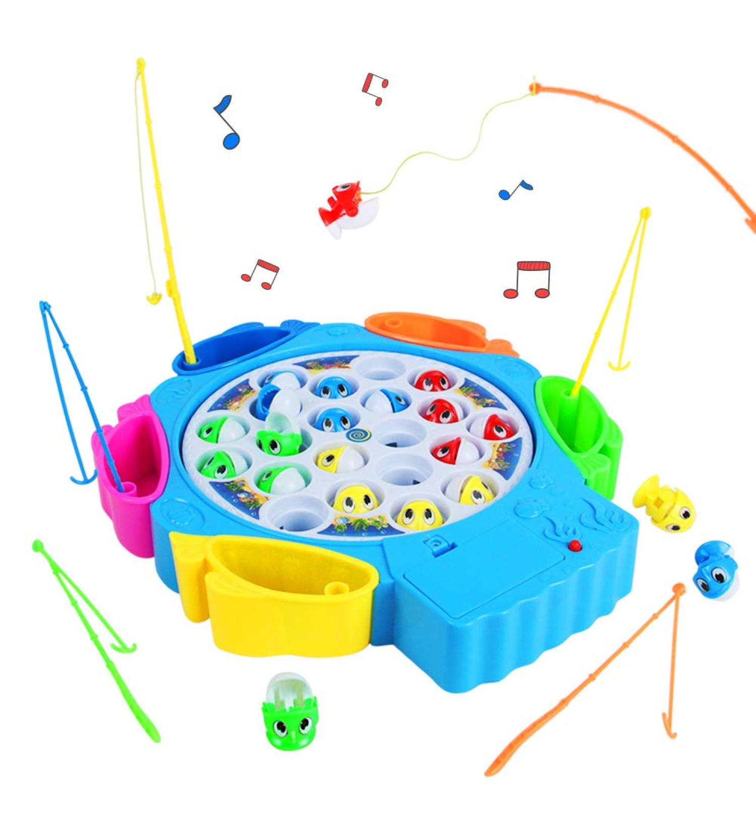 Nuheby Fish Game Toy Musical Fishing Rod Set for Kids Toddler Toys Role Play Game for Boys and Girls Ages 3 6