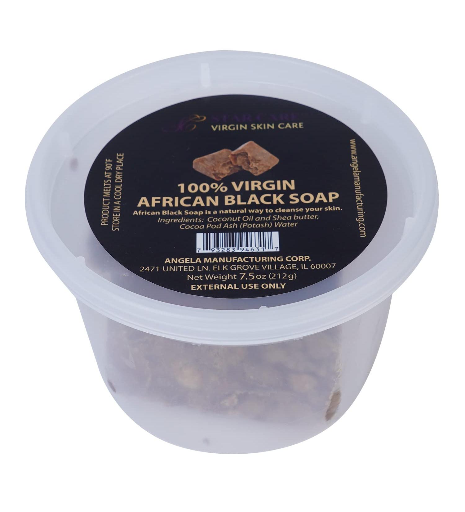100% Virgin African Black Soap - 7.5oz | Natural Skin Care Moisturizing & Cleansing | International Shipping Available - Buy Online on GoSupps.com