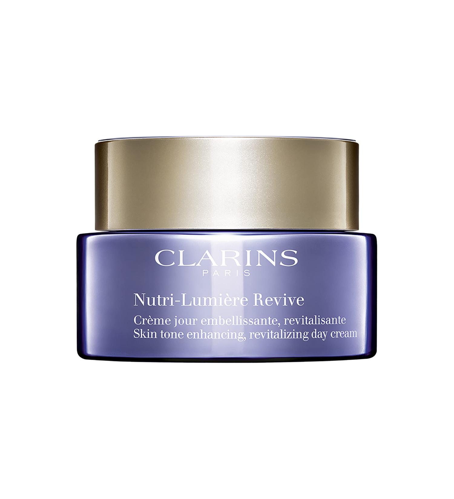 Clarins Nutri-Lumi re Revive Day Cream | 2-in-1 Anti-Aging & Skin Tone Enhancer | Nourish & Illuminate Mature Skin | 1.7 oz - Buy Online on GoSupps.com