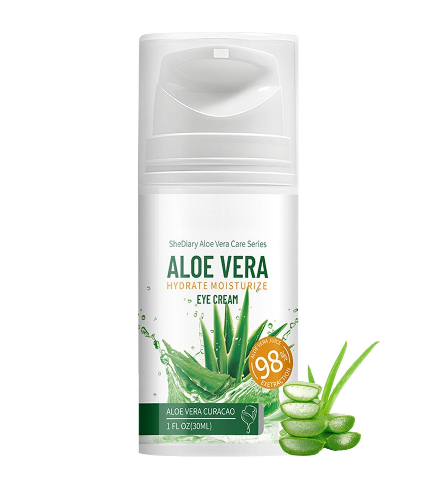 Aloe Vera Eye Cream - Dark Circles Puffiness & Bags Relief | Hydrating Anti-Aging Under Eye Cream for Dry Skin & Fine Lines - Buy Online on GoSupps.com