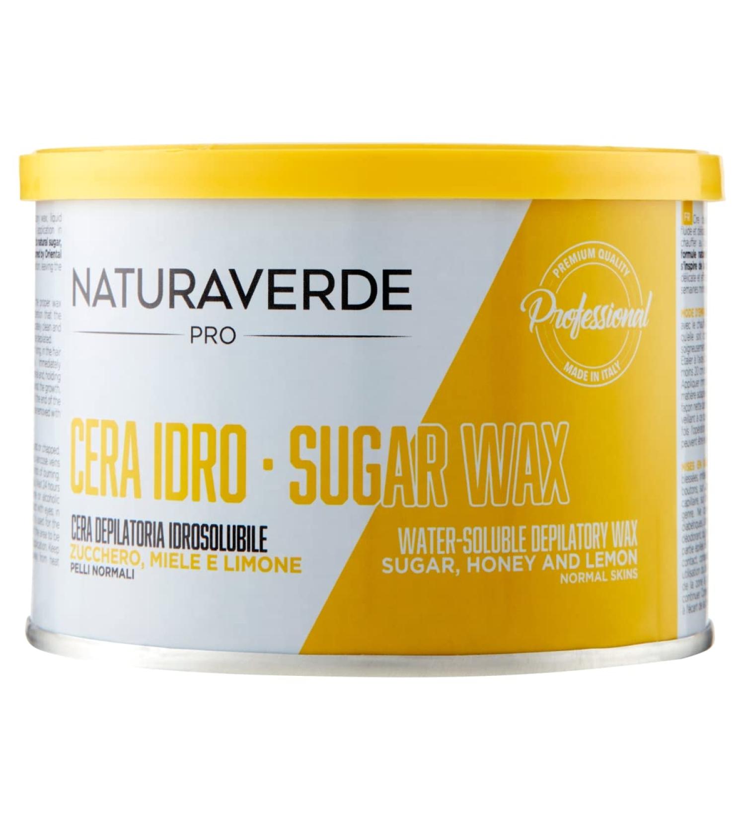 Naturaverde Water-Soluble Depilatory Wax with Sugar Honey & Lemon for Normal Skin - 400 ml | International Shipping - Buy Online on GoSupps.com