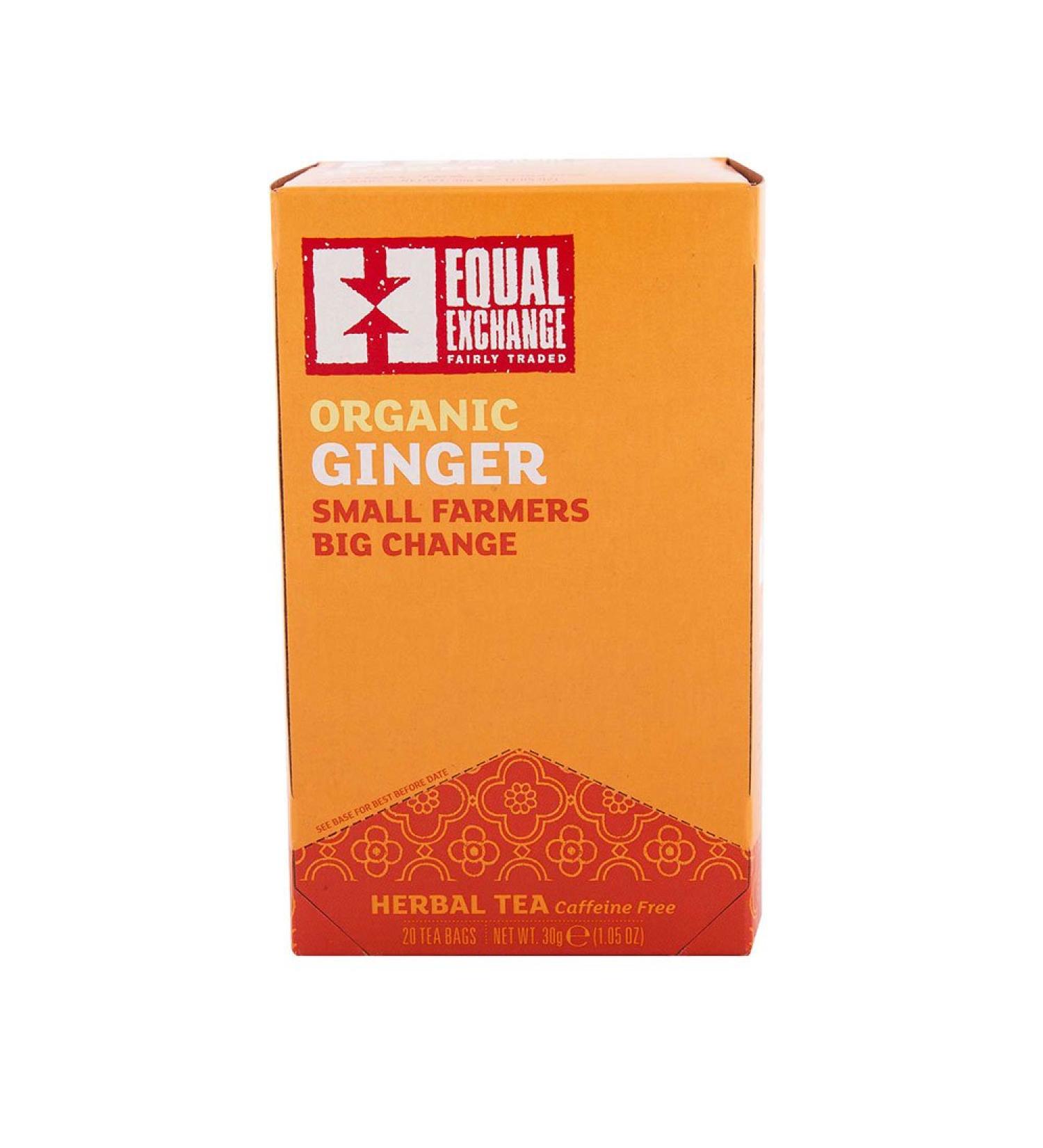 Equal Exchange Organic Ginger Herbal Tea - Caffeine Free, 20 Tea Bags (1.05 oz) - Buy Online on GoSupps.com