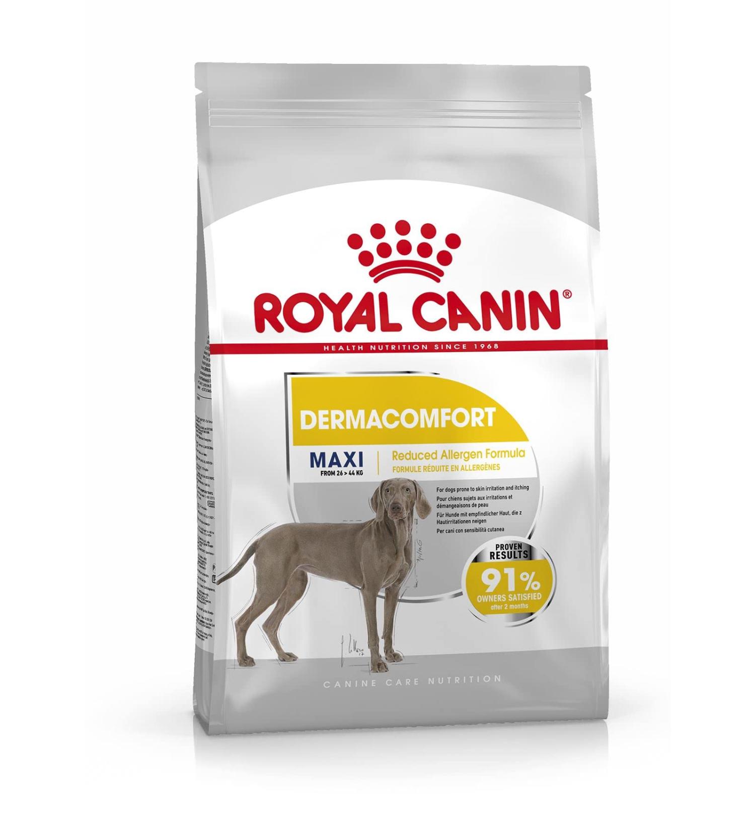Royal Canin - Maxi Adult Dermacomfort Croquettes - 12 Kg Bag - Buy Online on GoSupps.com
