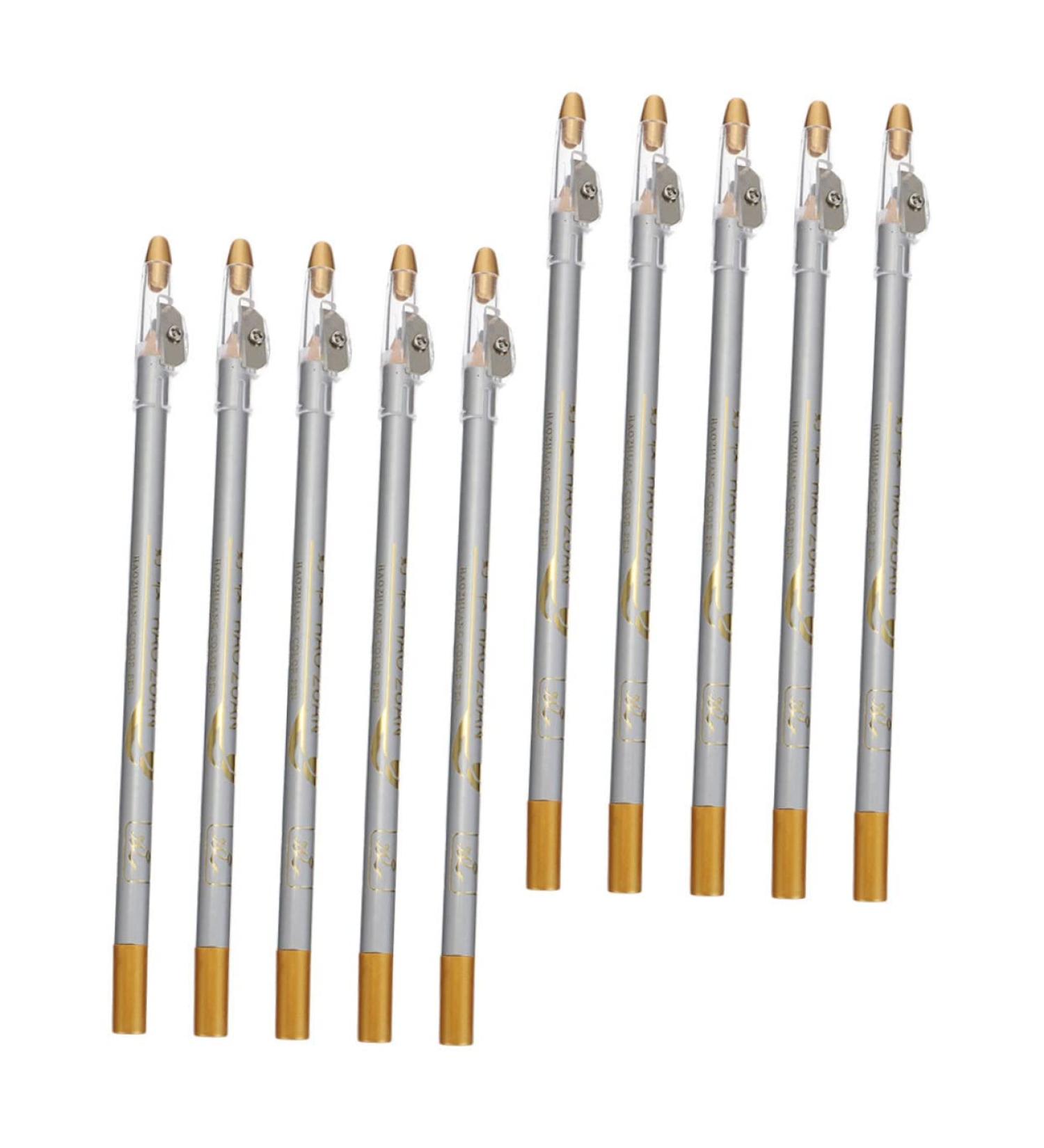 Outanaya 10pcs Eyeliner with Sharpener Makeup Sharpener Highlighter Makeup Pen Lip Liner - Buy Online on GoSupps.com