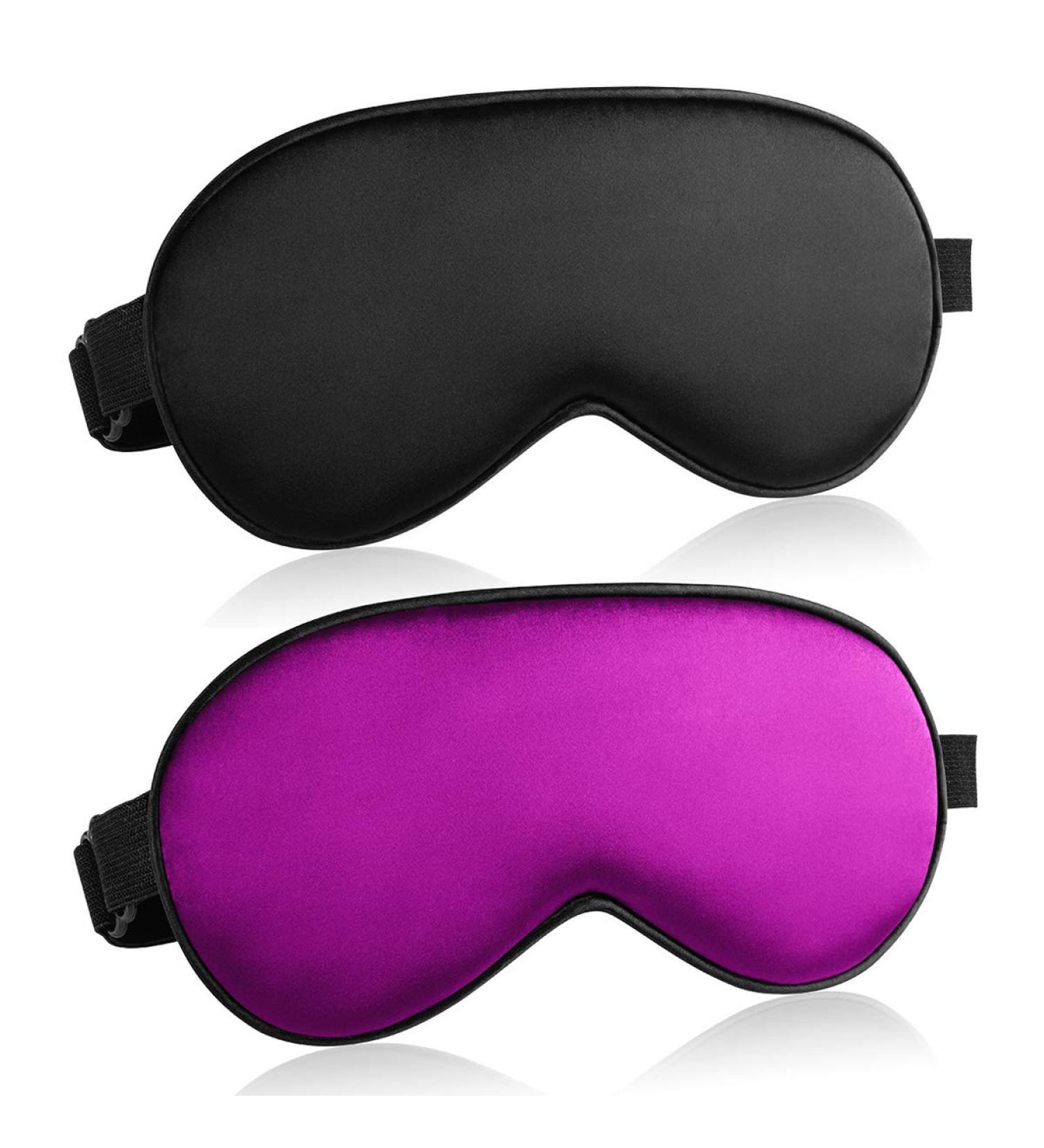 2 Pack Adjustable Cute Eye Mask for Sleeping - Soft Blindfold for Nap and Night Sleep - Buy Online on GoSupps.com