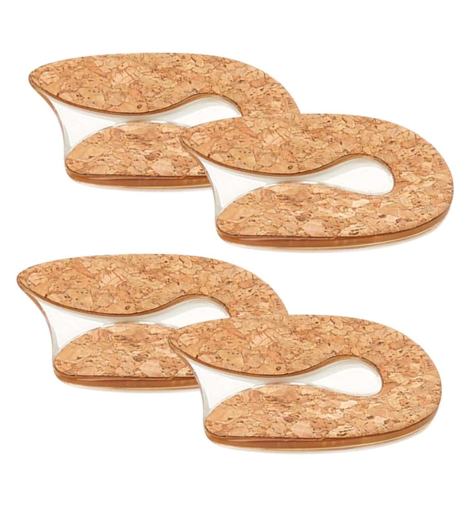FRCOLOR 2 Pairs Transparent Heel Pads - Silicone Heel Cushion & Elevator Insoles for Women & Men Shoes - Buy Online on GoSupps.com