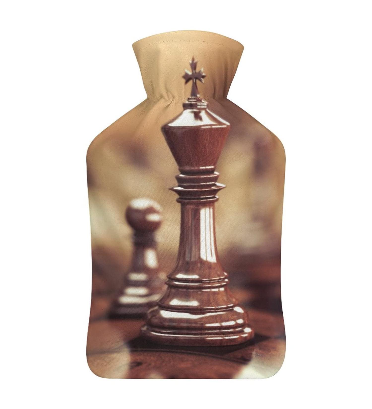 Buy Chess Hot Water Bottle with Plush Cover - Hand Warmer for Adults & Children | 26.5x15.3cm | International Shipping - Buy Online on GoSupps.com