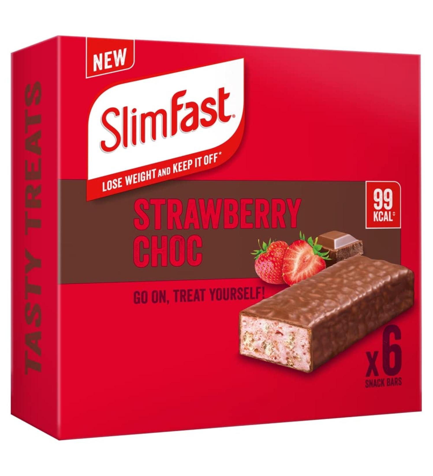 SlimFast Strawberry Choc Snack Bars Multipack 6 x 25g (150g)