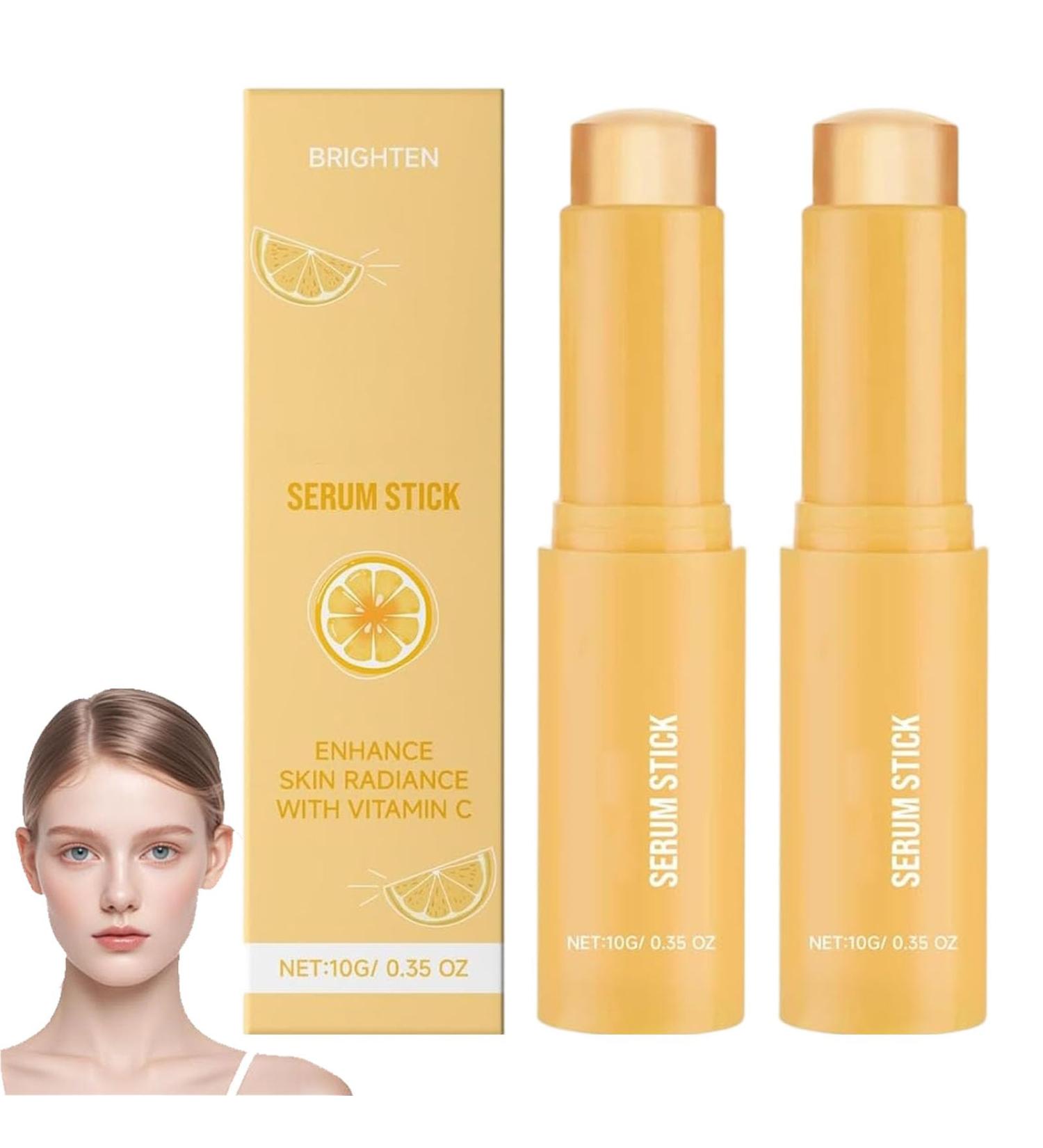  JIAOY Vitamin C serum stick brightening vitamin C serum stick brightening and puffiness-reducing eye contour balm moisturizing face and body balm evens skin tone (2PCS) - Buy Online on GoSupps.com
