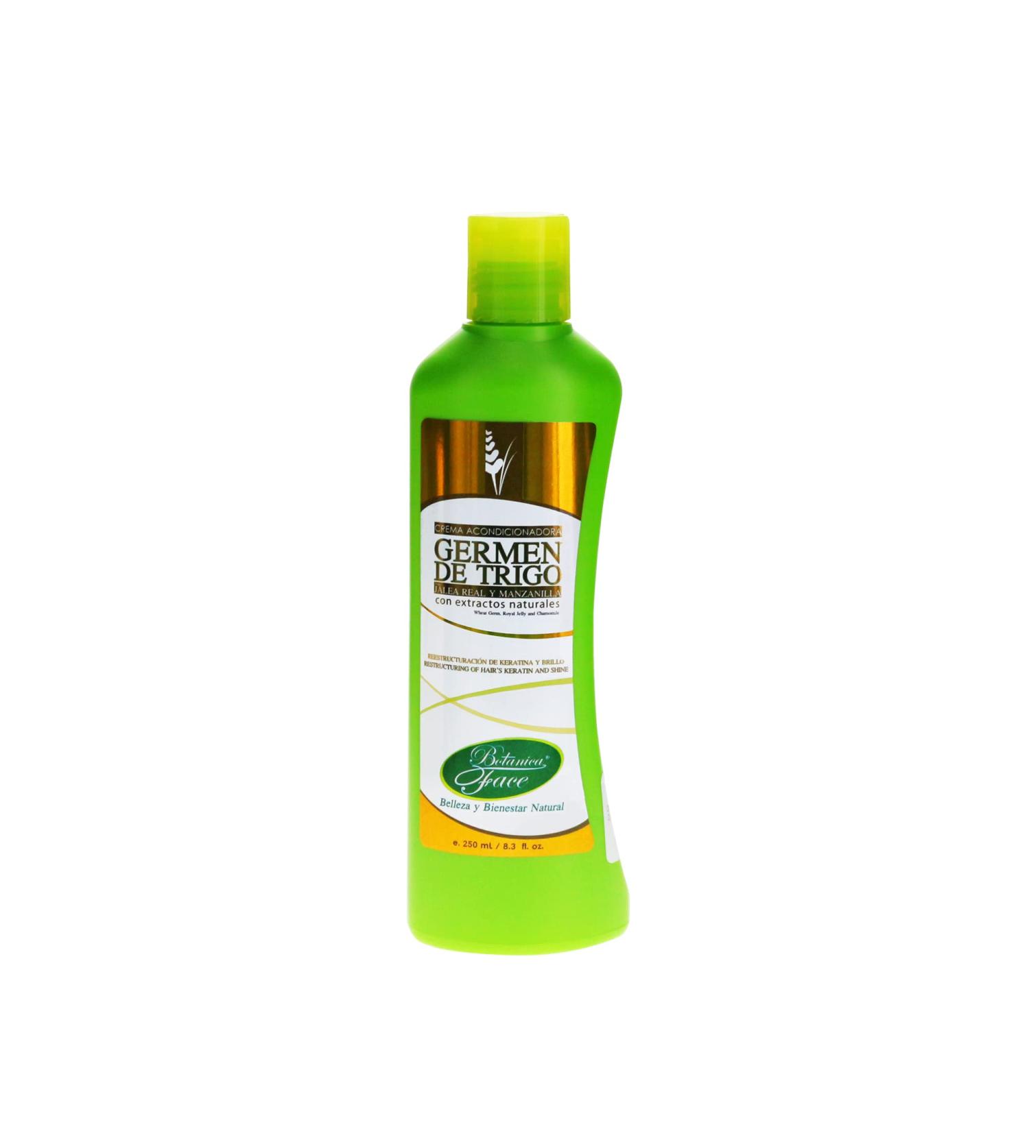 Crema Acondicionadora Germen de Trigo Jalea Real & Manzanilla with Natural Extracts 8.3 fl. Oz - For Restructuring of Hair's Keratin and Shine