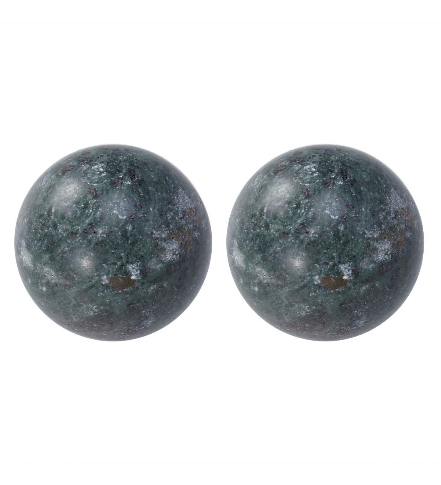 Fascia Roll & Baoding Balls Set - Black Exercise & Massage Balls for Stress Relief & Hand Therapy - Buy Online on GoSupps.com