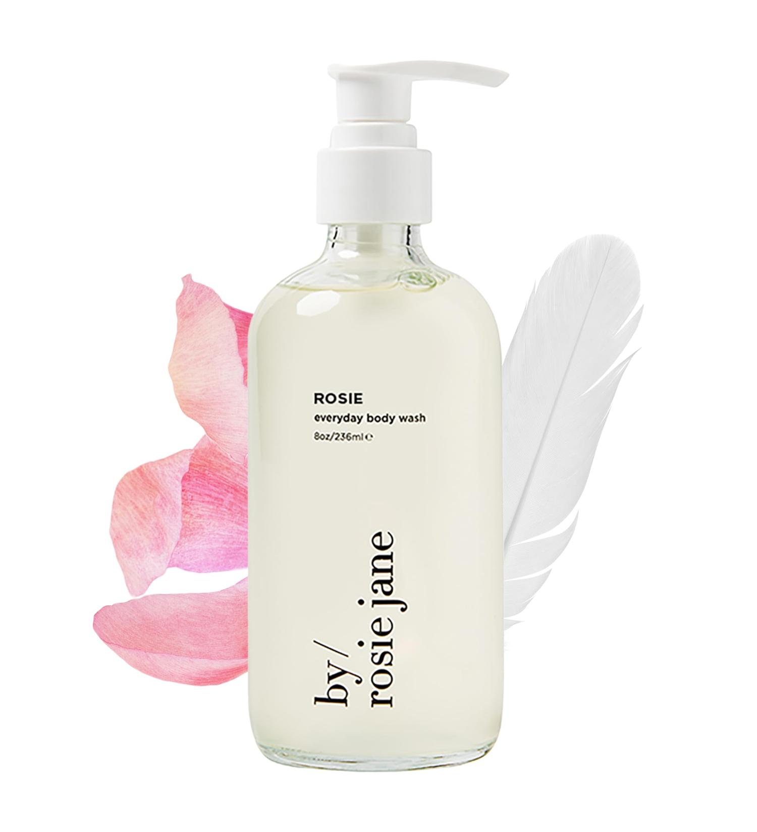 By Rosie Jane Body Wash (Rosie) - Hydrating Body Wash Made with White Musk & Sweet Rose - Supports Skin Elasticity & Builds Collagen - Vegan & Non-Toxic (8 Fl Oz) Rosie (Rose) - Buy Online on GoSupps.com