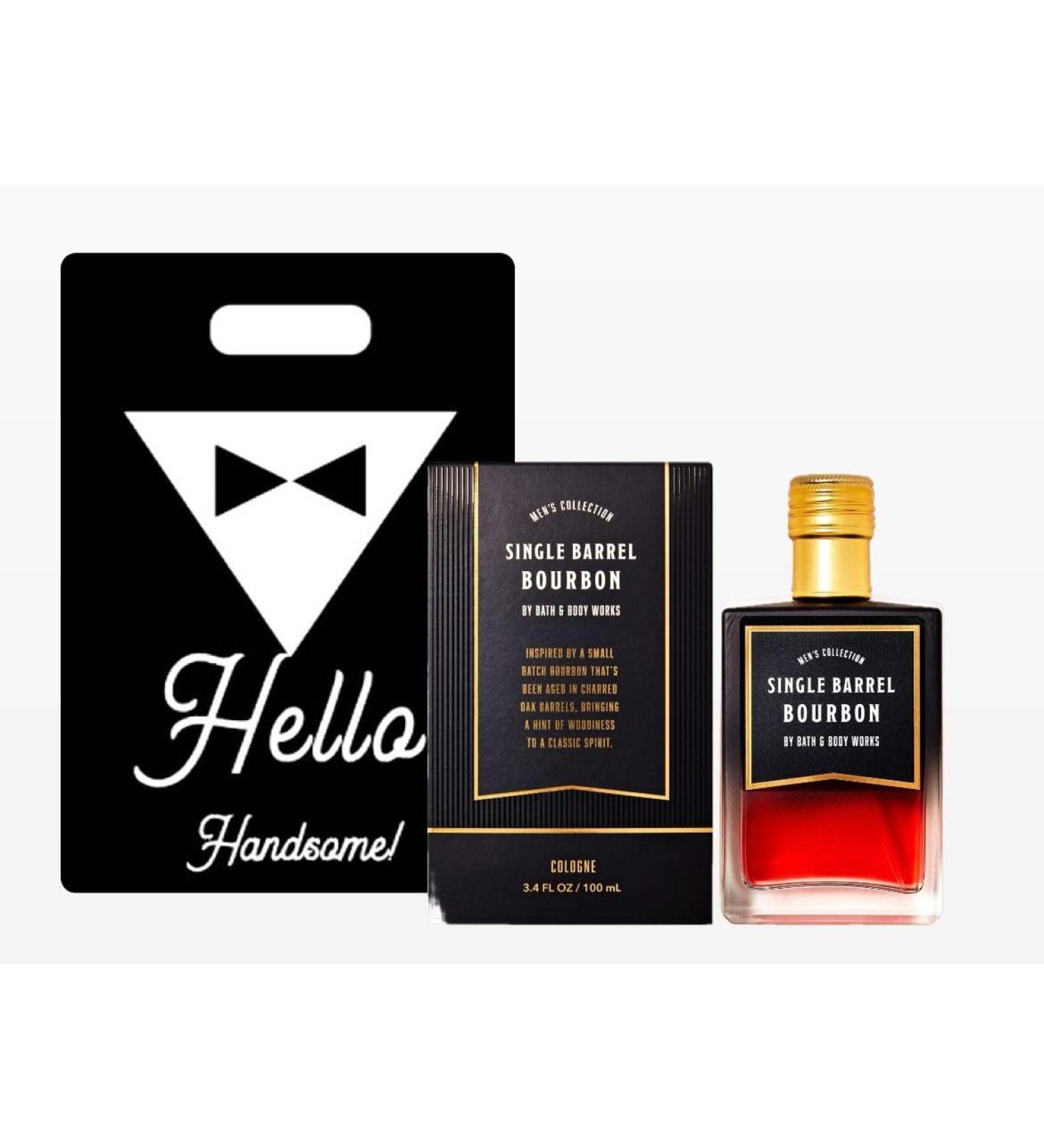 Single Barrel Bourbon Cologne - White Barn - Bath/Body Work - Men's Collection - 3.4 fl oz / 100 mL and Gift Bag HELLO HANDSOME