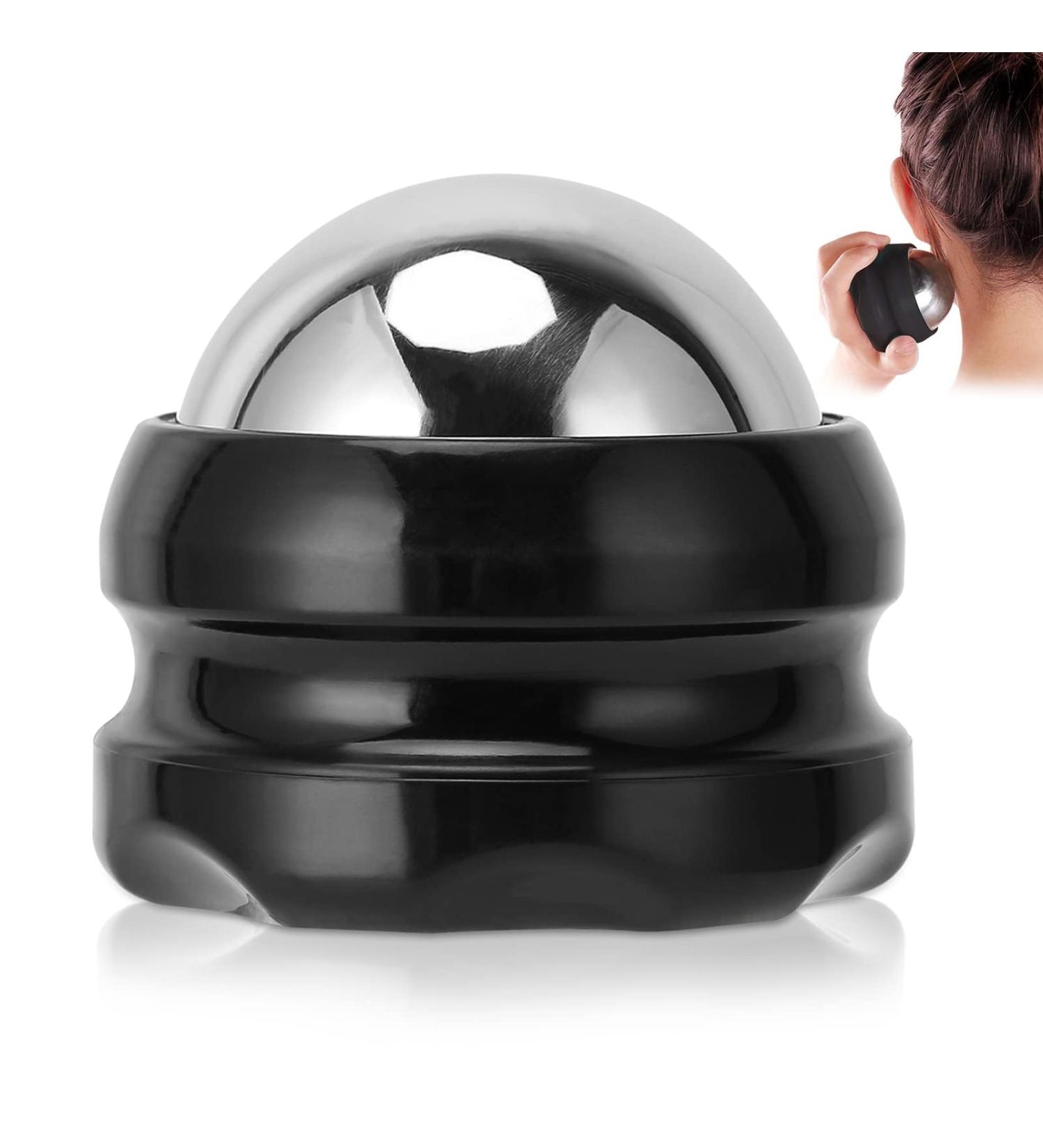 Cold Massage Scroll Ball | Stainless Steel Ice Roller for Sore Muscles & Swollen Eyes - Ideal Self-Massage Device - Buy Online on GoSupps.com