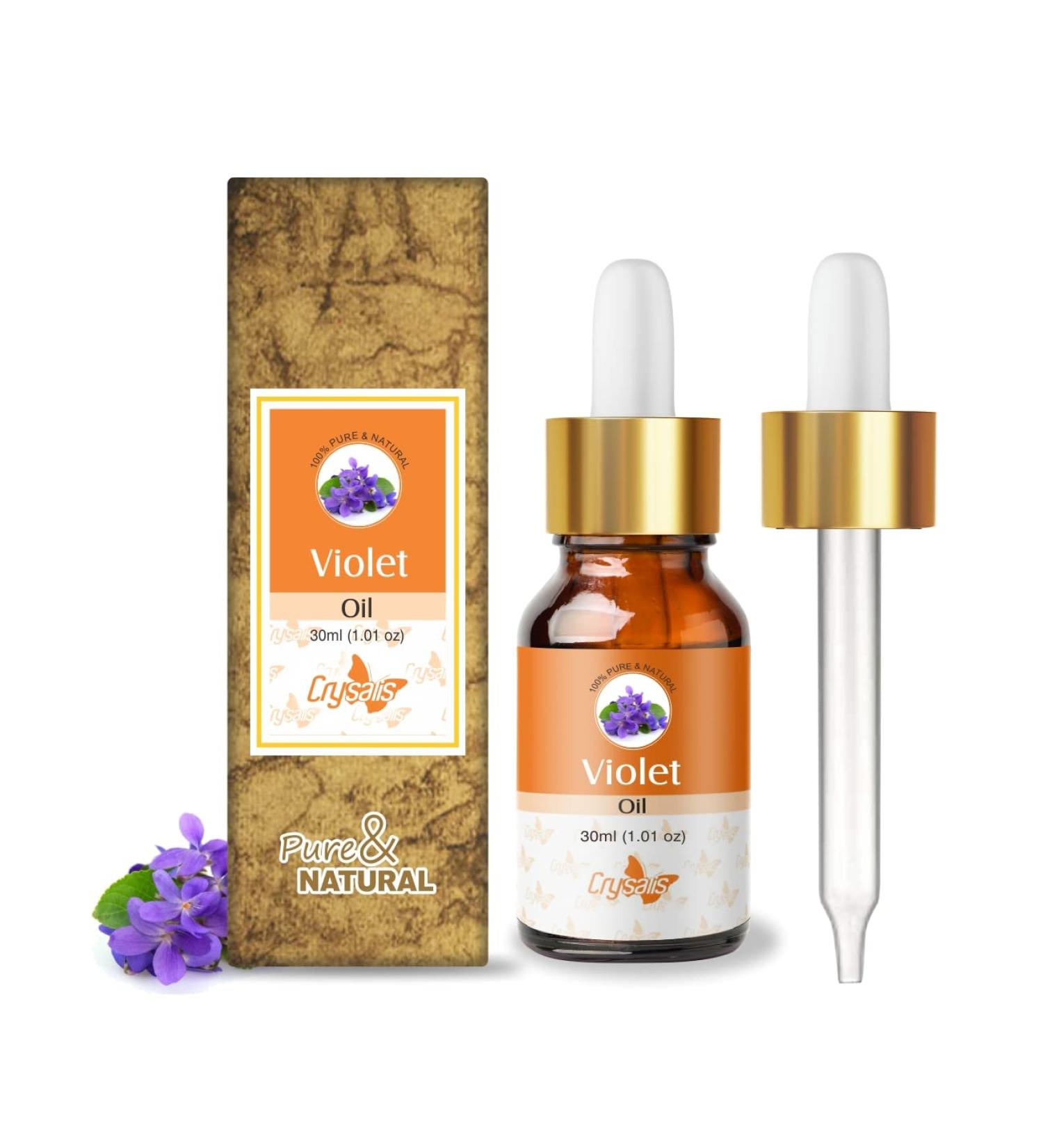 Crysalis Violet Steam Distilled100% Pure & Natural Essential Oil Uncut Undiluted Organic Standard for Skin & Hair Care Diffuser Oil Massage Oil for Footbath & Bathing Homemade DIY- 30ML with Dropper Violet 30.00 ml (Pack of 1) - Buy Online on GoSupps.com