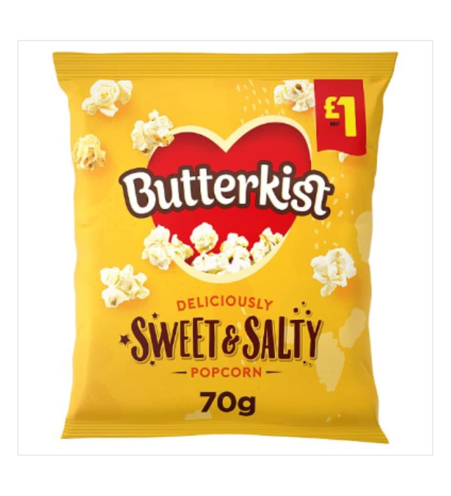 Butterkist Delicious Sweet & Salted Popcorn 70g x Case of 12