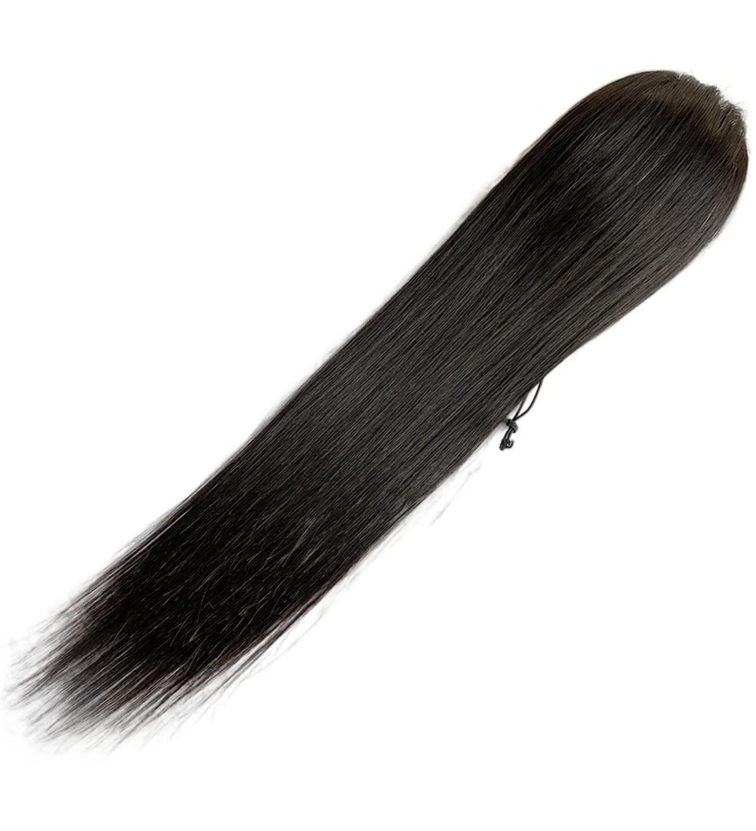 Fake Hair Bun 8-24 Inch Ponytail Real Hair Wrapping Ponytail Extensions Black Long Straight Hair Ponytail Barrette Hair Clips Bun Hair Accessories (Color : Wrap Around Size : 22inch(55cm)) 22inch(55cm) Wrap Around - Buy Online on GoSupps.com