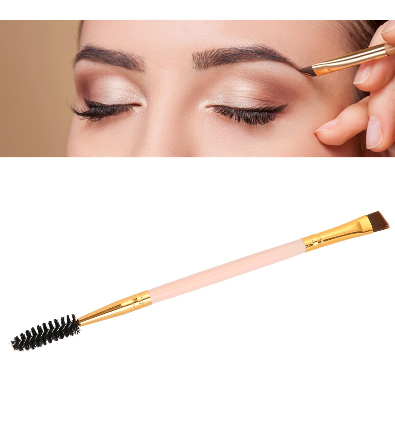 Double Ended Eyebrow Brush for Perfect 3D Eyebrow Makeup | Angled Brush for Powders & Waxes - International Shipping Available - Buy Online on GoSupps.com