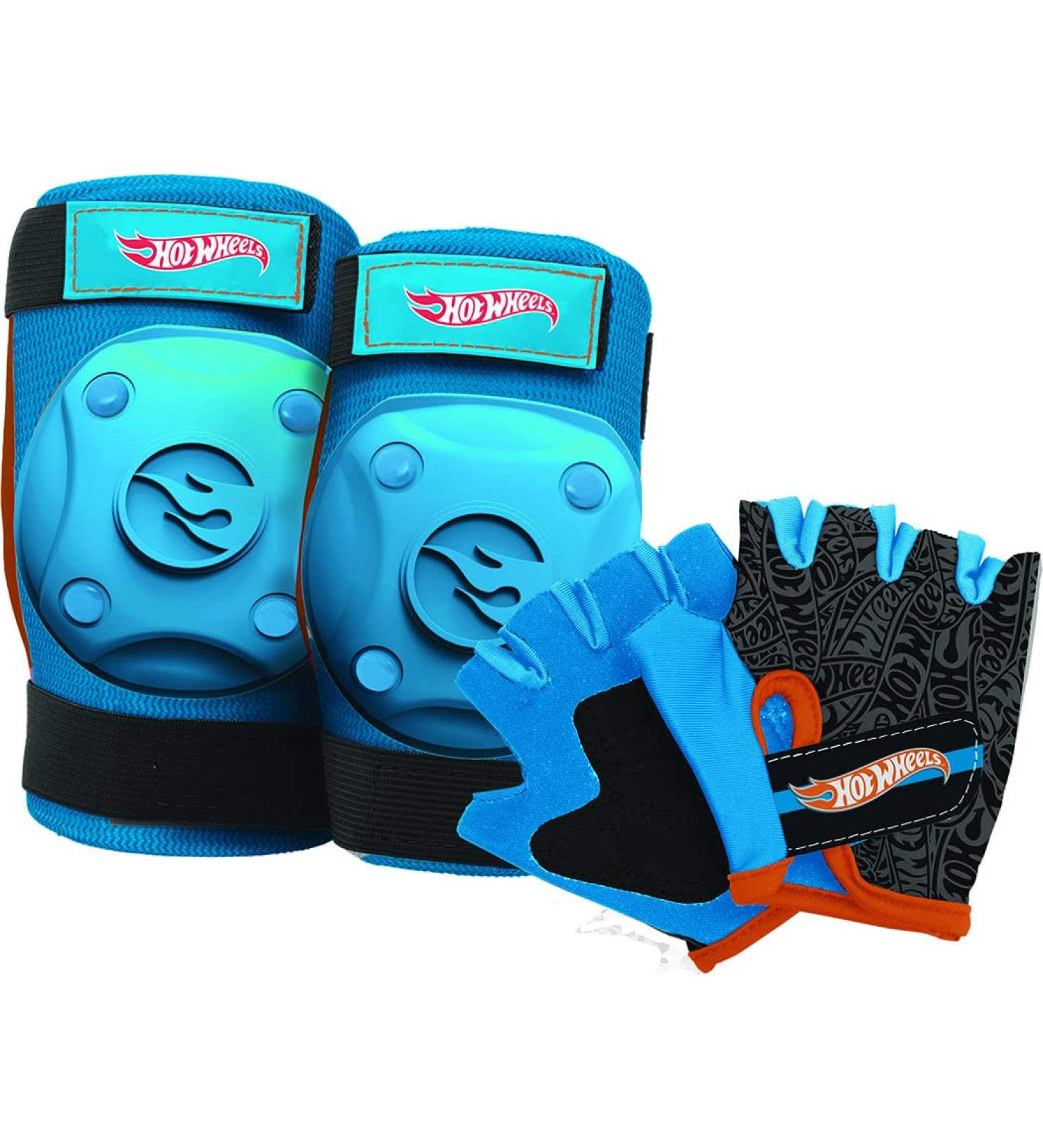 BELL Kids Protective Pad and Glove Sets Hot Wheels - Black/Blue/Orange | Safety Gear for Children - Buy Online on GoSupps.com