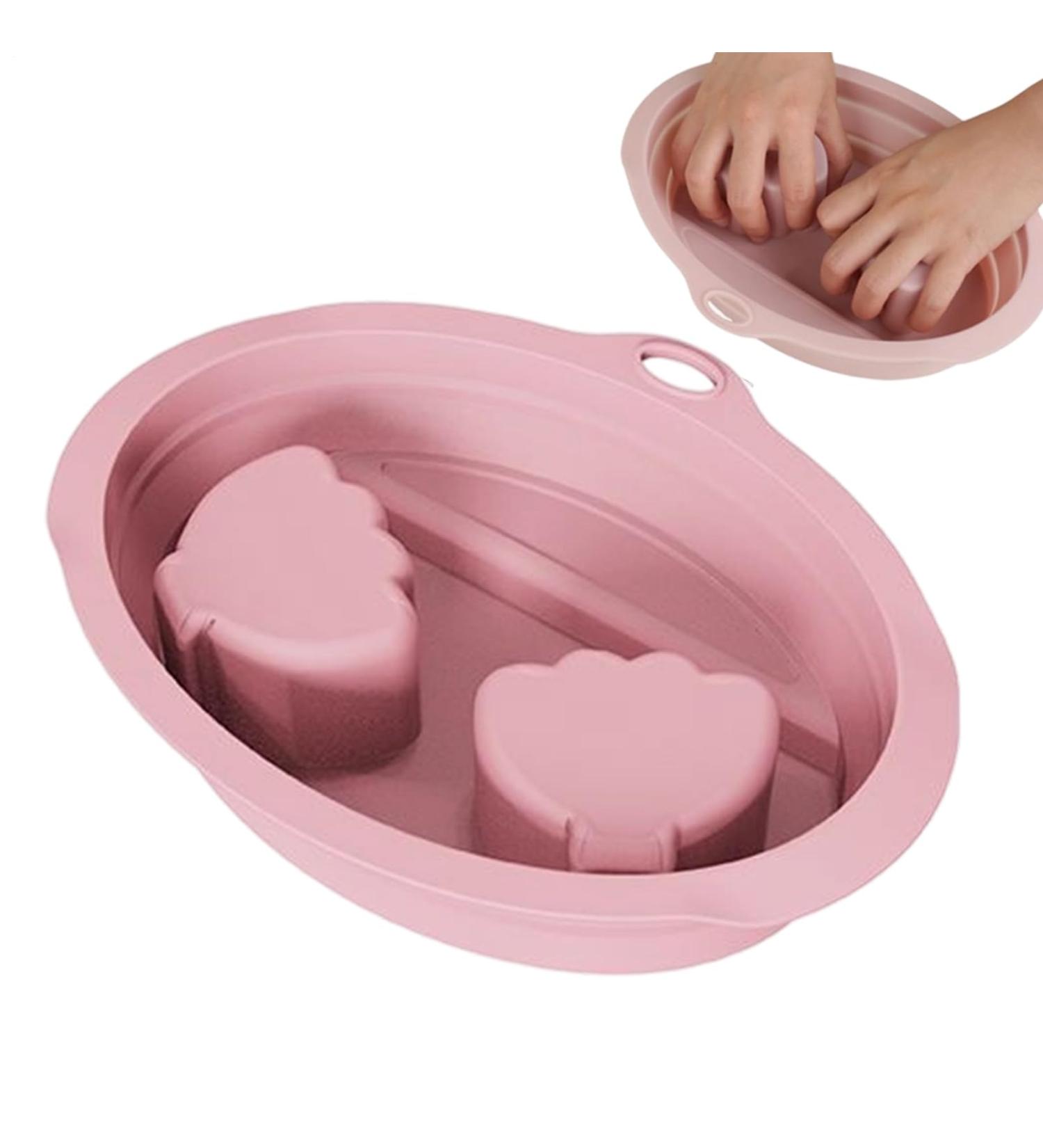 Bol Trempage pour Ongles Cuve de Soins pour Manucure | Bol de Trempage en Silicone pour D capage de Ongles pour Femmes et Filles Maison Voyage Spa Salon Rose - Buy Online on GoSupps.com