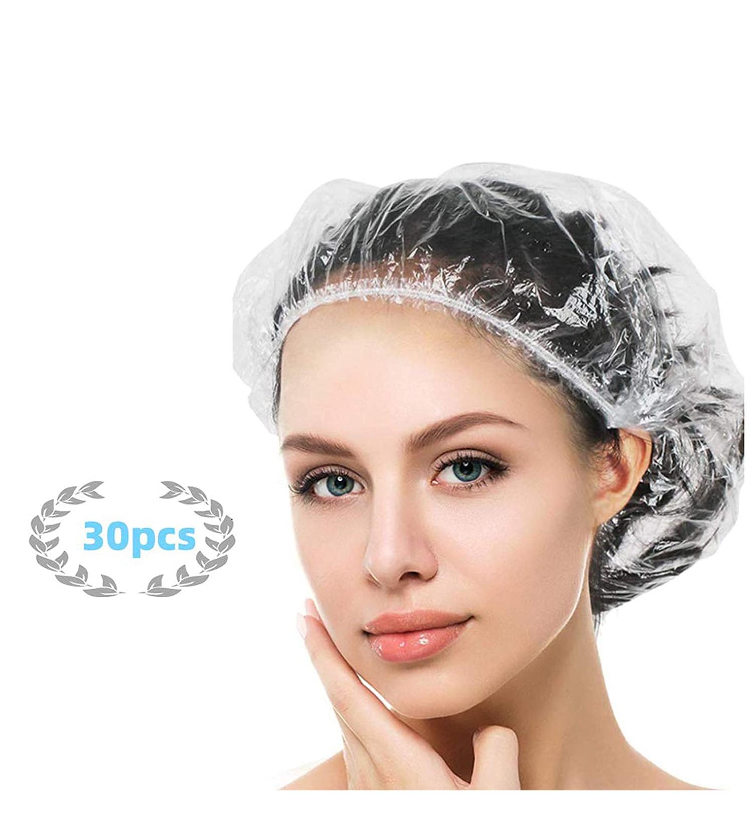 YIZIJIZI 30PCS Large Waterproof Disposable Shower Caps for Women - Ideal for Home, Spa, and Travel - Buy Online on GoSupps.com