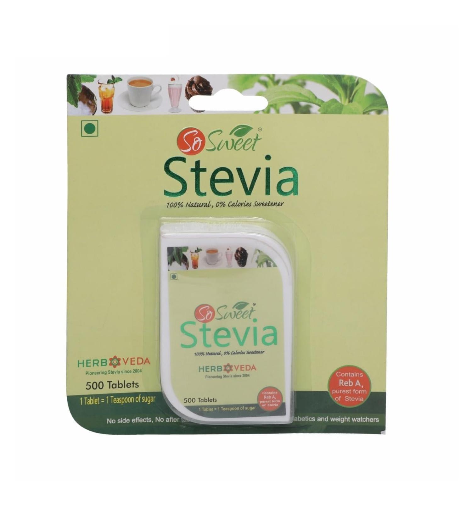 YANG Stevia 500 Tablet Dispenser 100% Natural Sweetener - Sugarfree - Buy Online on GoSupps.com