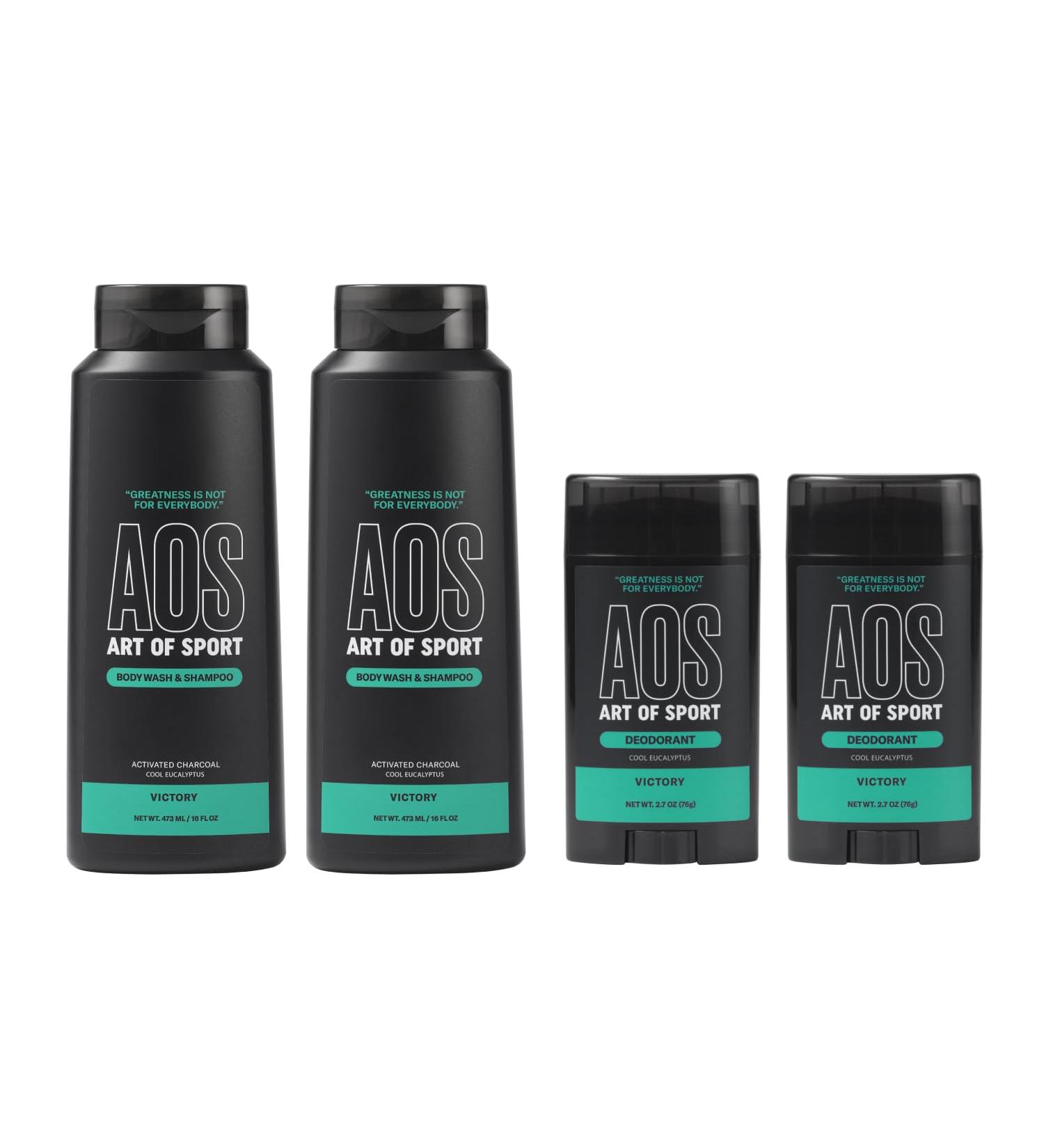 Art of Sport Men s 2-in-1 Body Wash and Shampoo with Charcoal Activated + Deodorant Aluminum Free - Victory - Buy Online on GoSupps.com