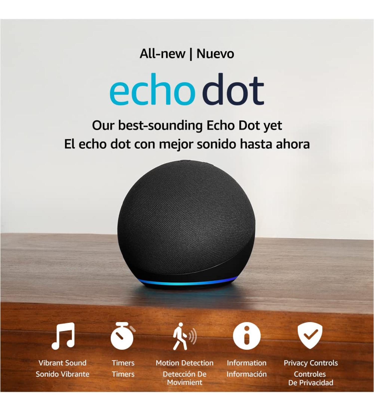 Echo Dot 5th Gen (2022) | International Version w/ US Power | Alexa Smart Speaker - Charcoal - Buy Online on GoSupps.com