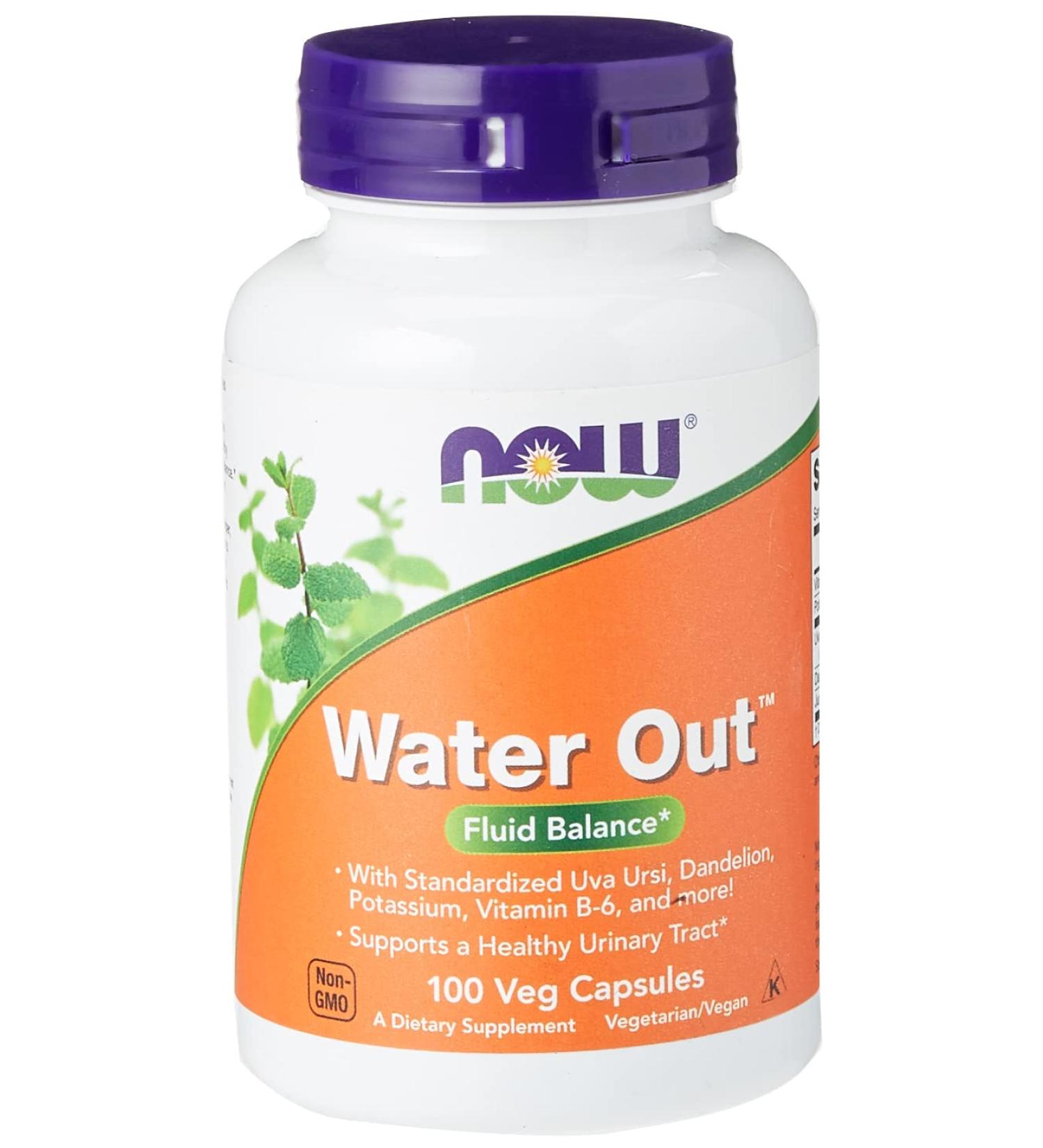 NOW Water-Out 100 Tablets - Natural Diuretic for Bloating and Water Retention - Buy Online on GoSupps.com