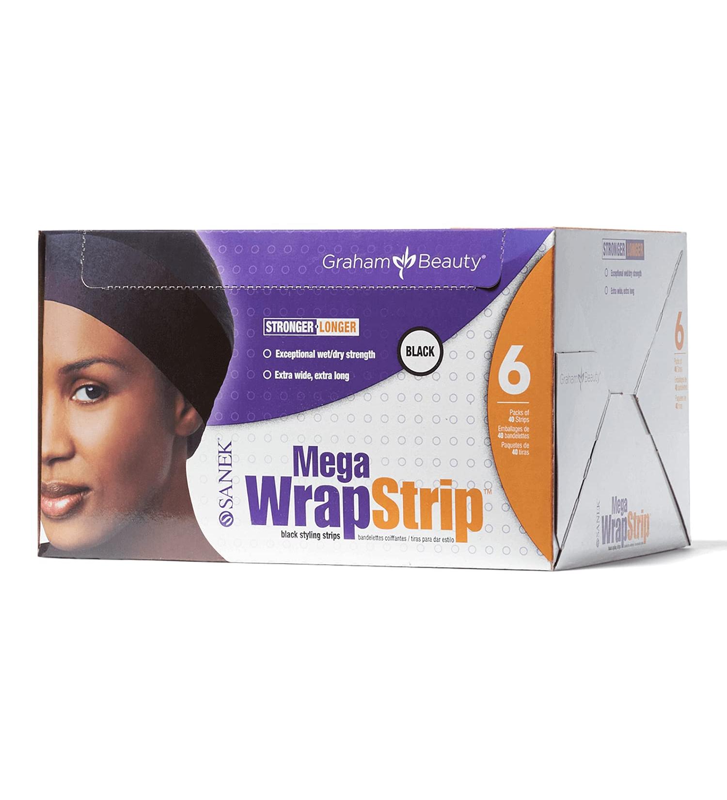 Mega Wrap Strip Refills Black 6 packs of 40 strips 40 Count (Pack of 6)