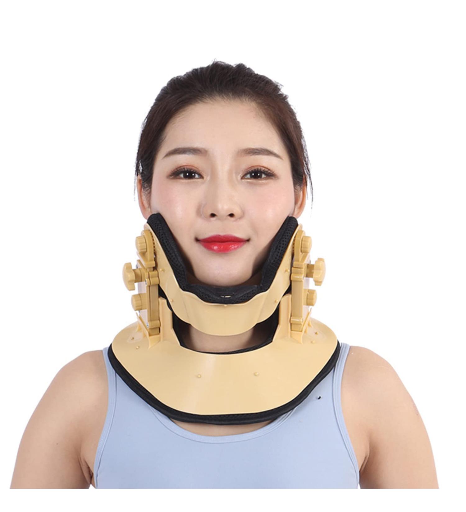 Adjustable Throat Collar & Neck Stretcher for Cervical Spine Fractures - Height Adjustable Neck Support for Injury Recovery & Relaxation | International Shipping - Buy Online on GoSupps.com
