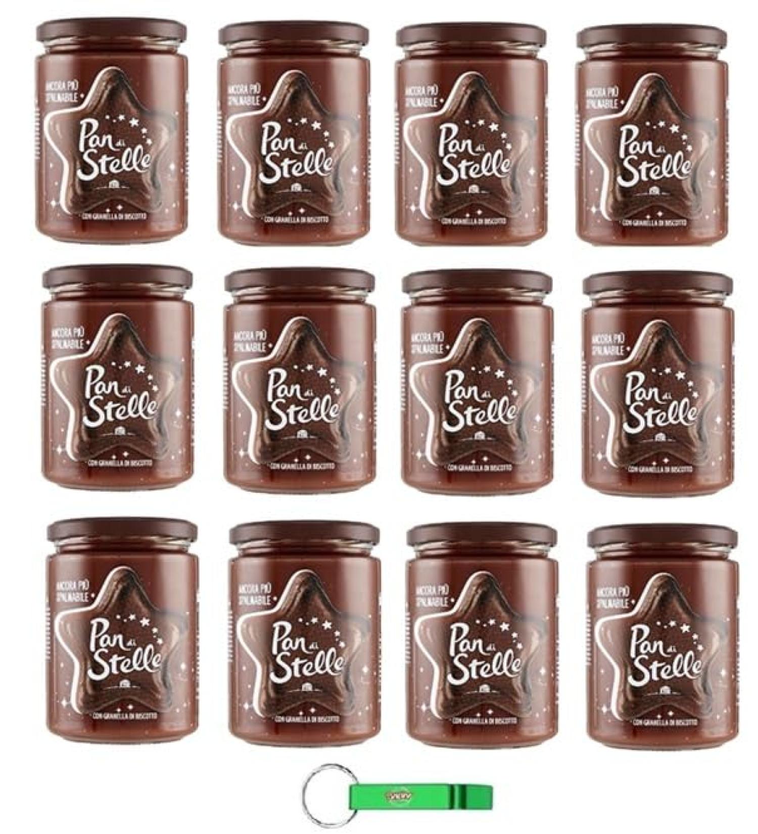 Pan di Stelle Crema Spalmabile Noisette Cr me tartiner 12 x 580 g Cr me avec grains de biscuits sans huile de palme + porte-cl s Beni Culinari gratuit - Buy Online on GoSupps.com