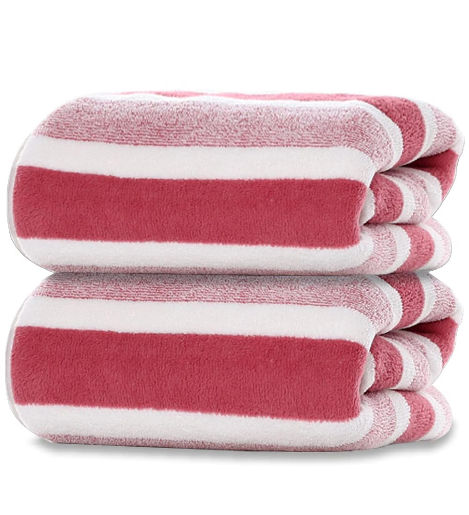 SOFTBATFY Microfiber Bath Towel Sheets 2 Pack(35" x 70") Lightweight Absorbent Super Fluffy and Fast Drying Towel for Travel Vacation Fitness and Yoga (35" x 70" Pink) 35" x 70" Pink