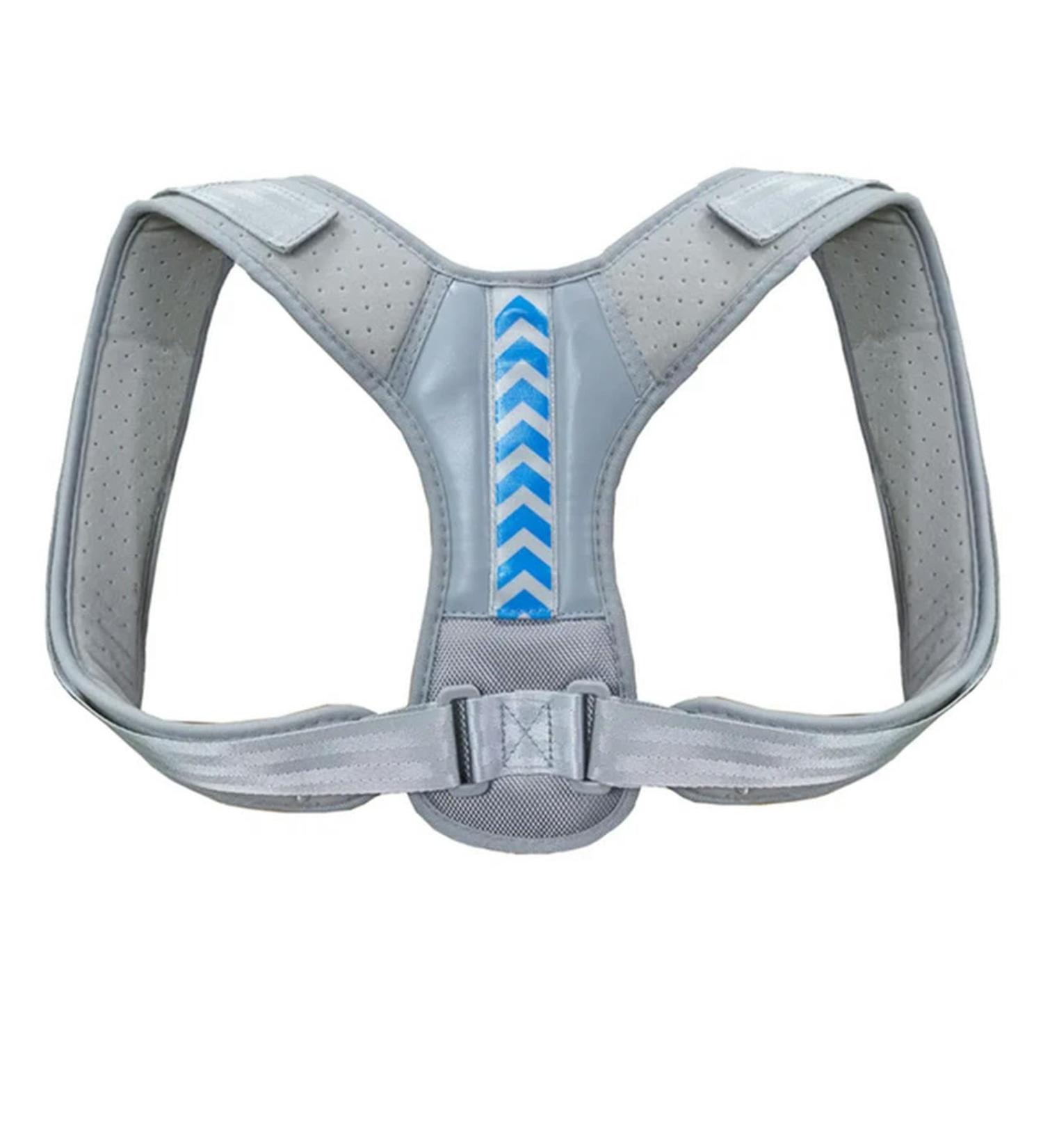 Back Posture Corrector Belt Adjustable Shoulder Neck Spine for Column Posture Correction for Women Men Straightener A - Gray Blue XXXL - Buy Online on GoSupps.com