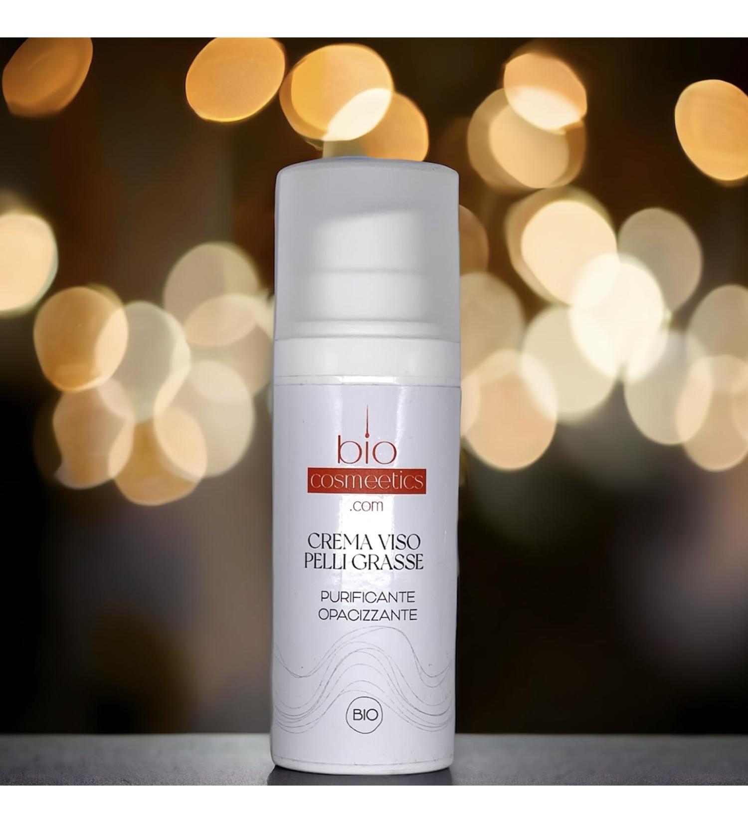  BioCosmeetics Natural Face Cream Organic Day and Night for Oily Impure and Oily Skin - 100 ml - Vegan and suitable for delicate and sensitive skin - Airless Container - BioCosmeetics - Buy Online on GoSupps.com