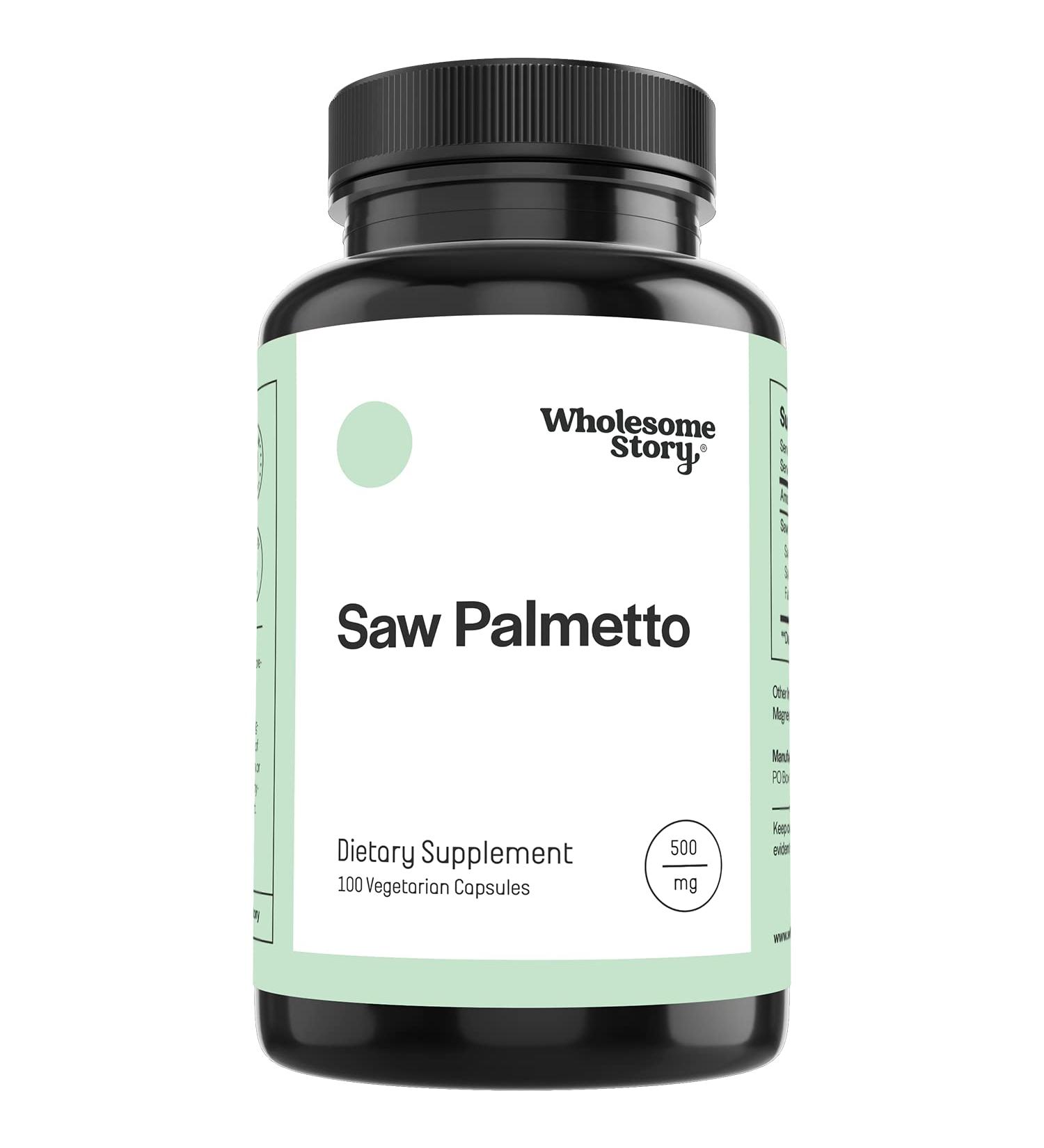 Saw Palmetto 500mg Capsules for Hair Growth & Hormonal Balance - DHT Blocker for Men & Women | Prostate & Urinary Health Supplement - Buy Online on GoSupps.com