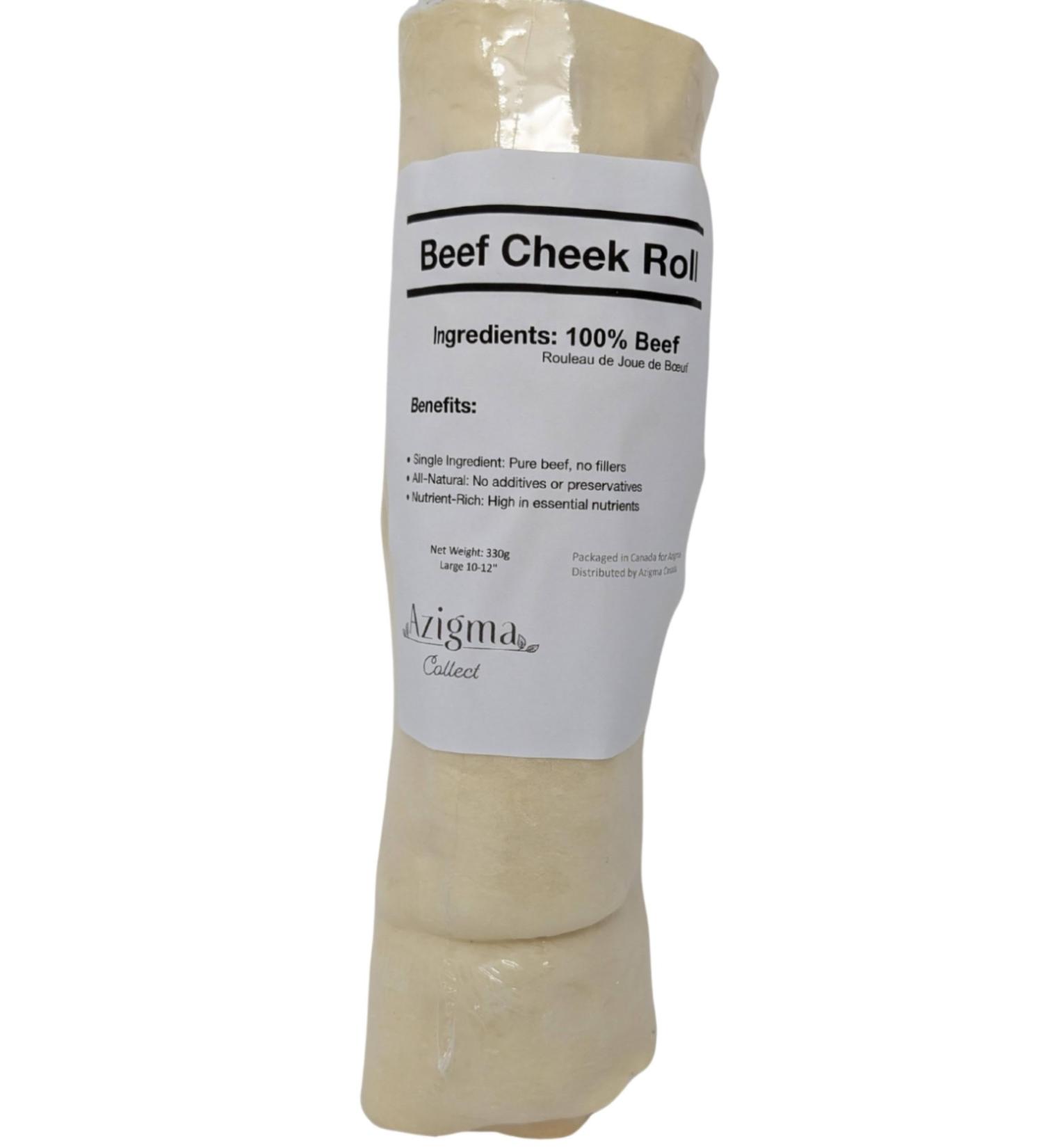 Beef Cheek Roll for Dogs Natural Chew Treat Large (10-12 inches) - Buy Online on GoSupps.com