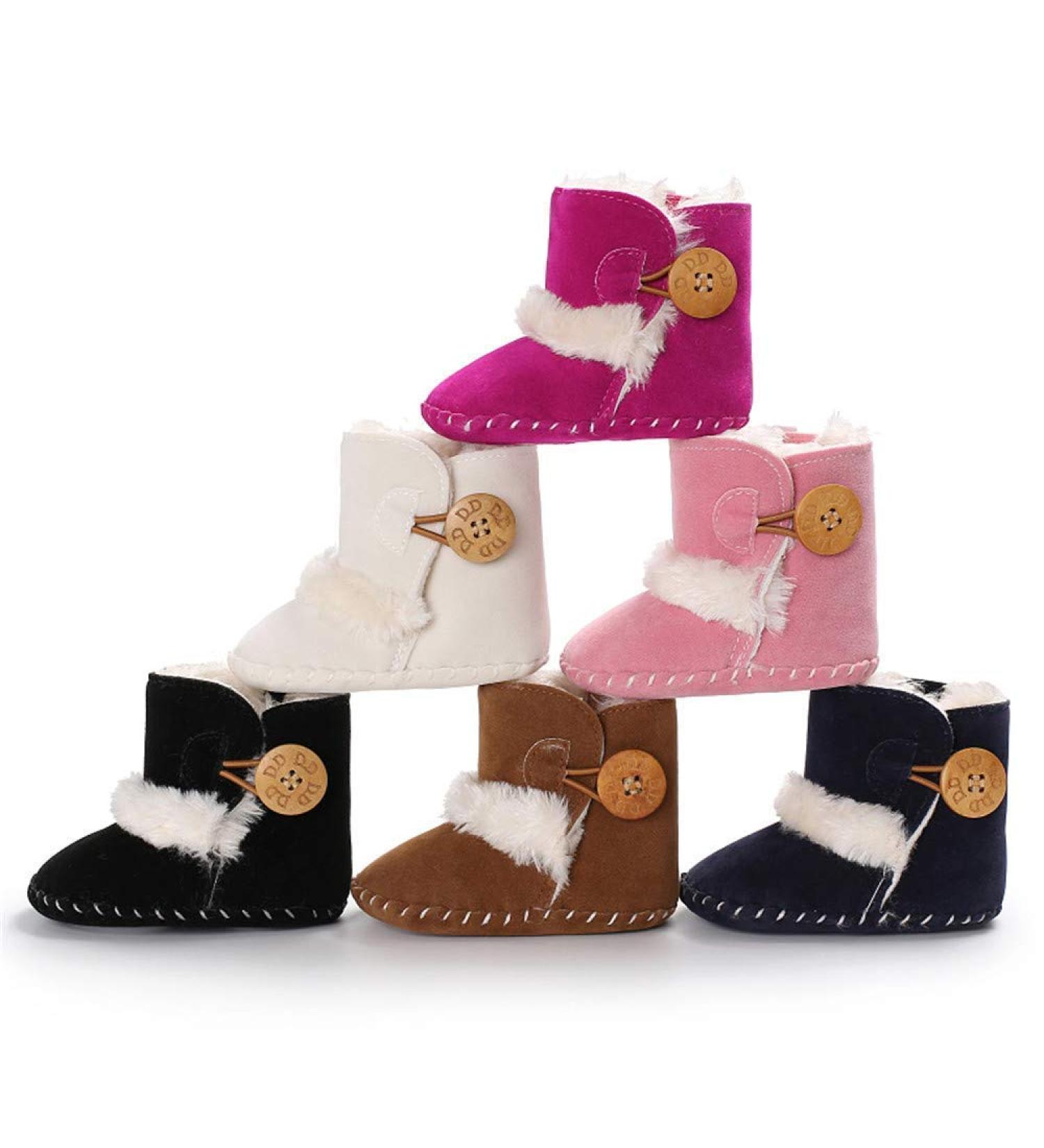 Sonsage Infant Baby Snow Boots | Anti-Skid Sole Ankle Booties | Winter Warm Crib Shoes | 12-18 Months | White - Buy Online on GoSupps.com