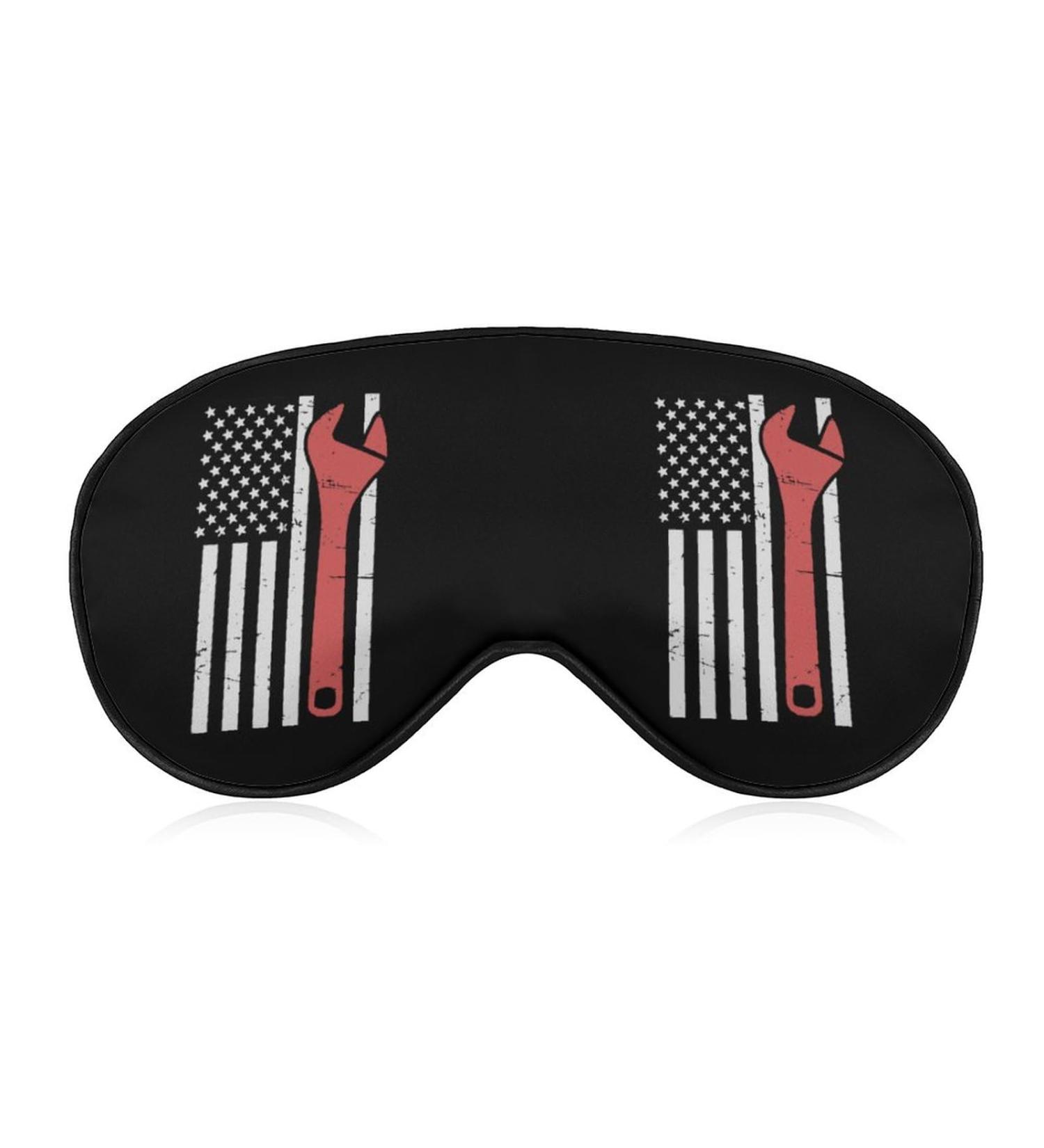 Wrench American Flag Sleep Mask - Adjustable Eye Cover for Sleeping, Blocking Light - Ideal for Travel, Nap - Men & Women - Buy Online on GoSupps.com